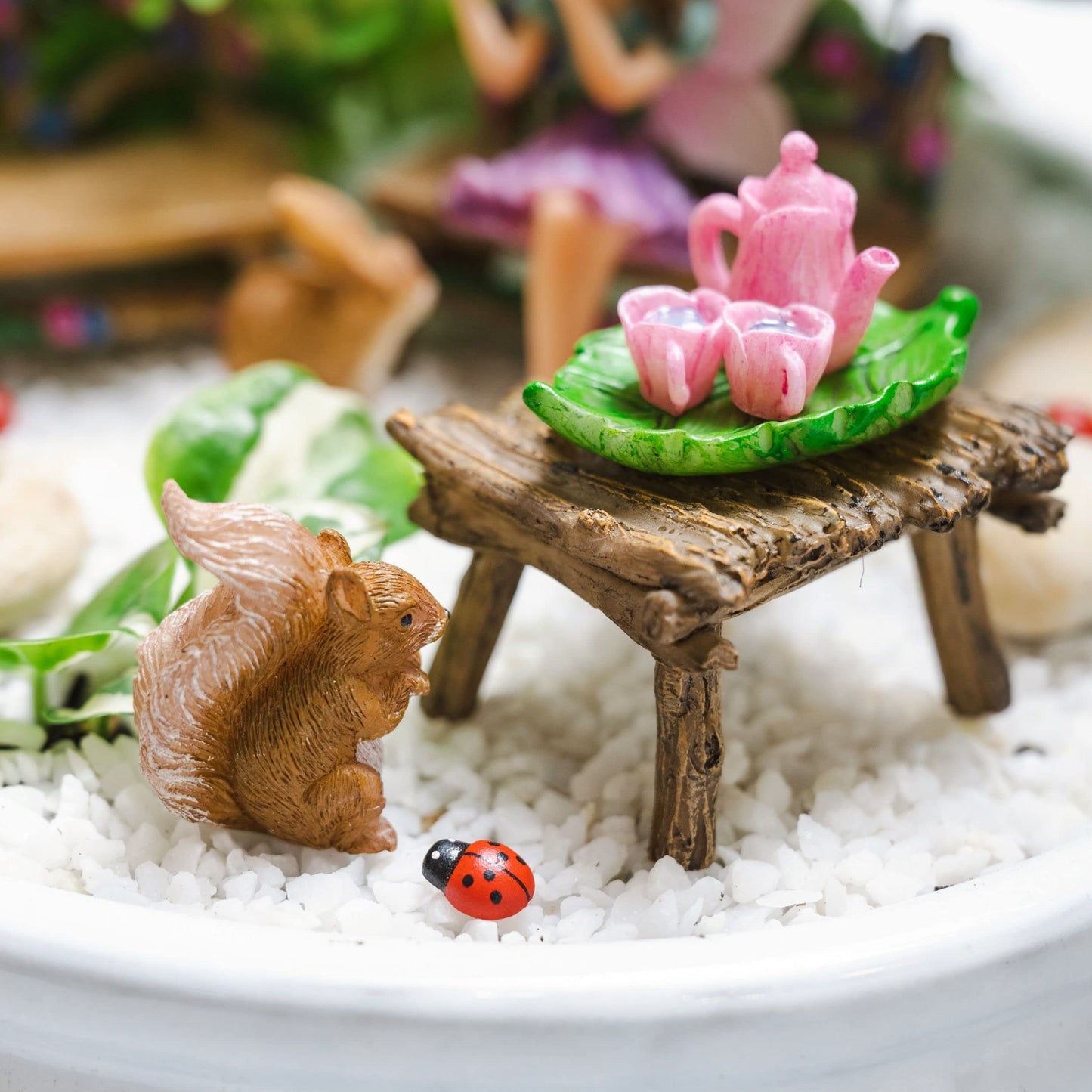 PRETMANNS Fairy Garden Fairy - Fairy Garden Accessories - Miniature Garden Fairies - Small Fairy Figurine for Outdoor Miniature Garden with Fairy Furniture, Squirrel & Bunny 14 Piece