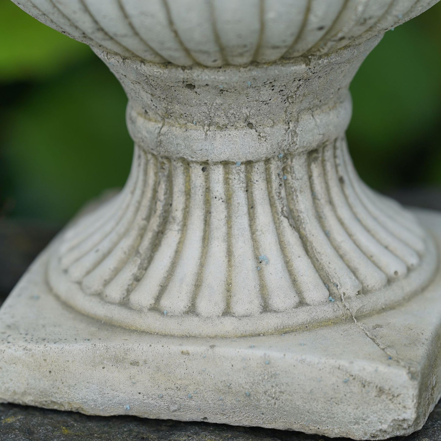 Victorian Stone Urn | Fluted Garden Statue Outdoor Classical Planter Trough Pot