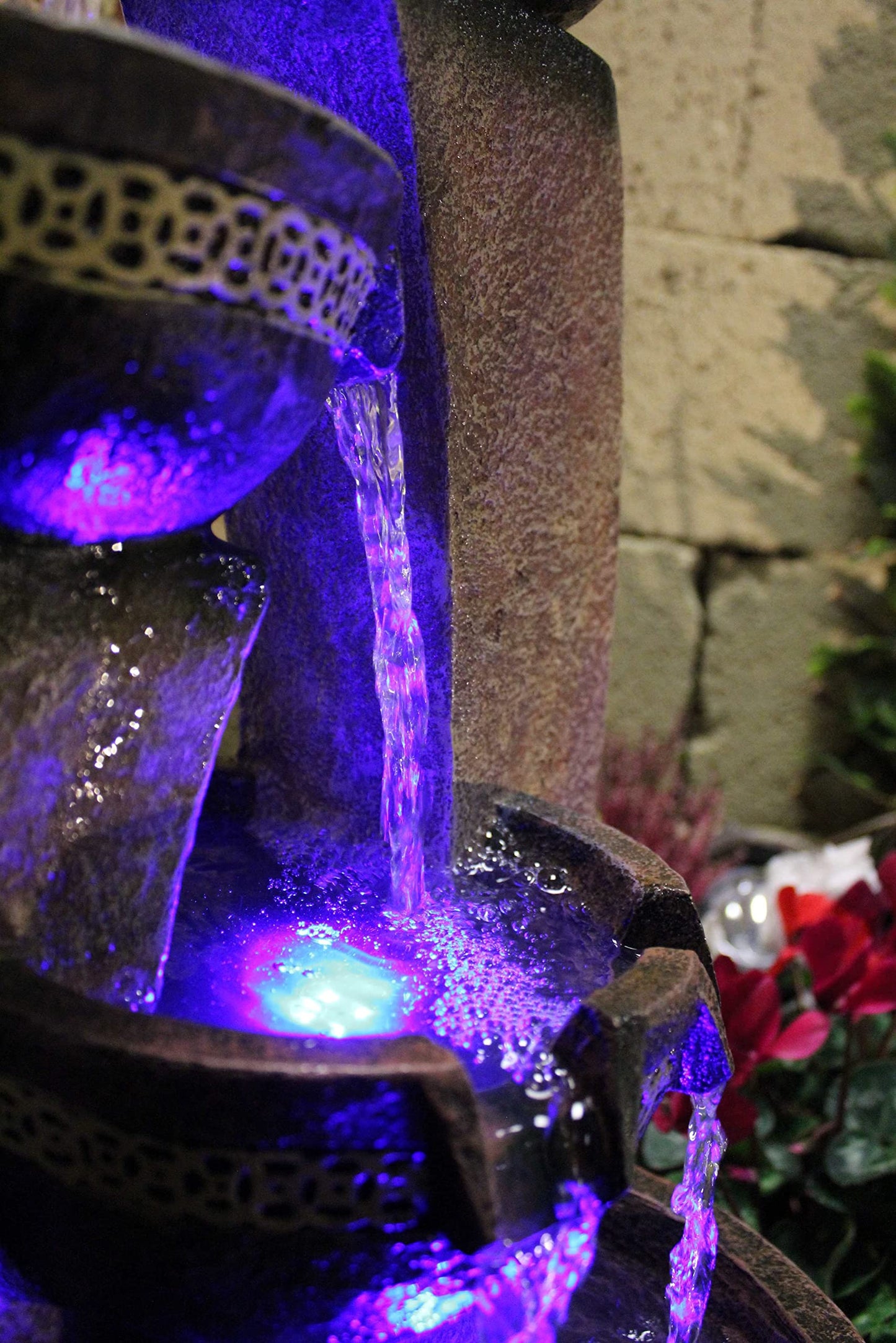 Tranquility Kanthoros Mains Powered Water Feature With Water Tablets,Waterfall, Water Fountain, Garden Decoration, Garden Feature