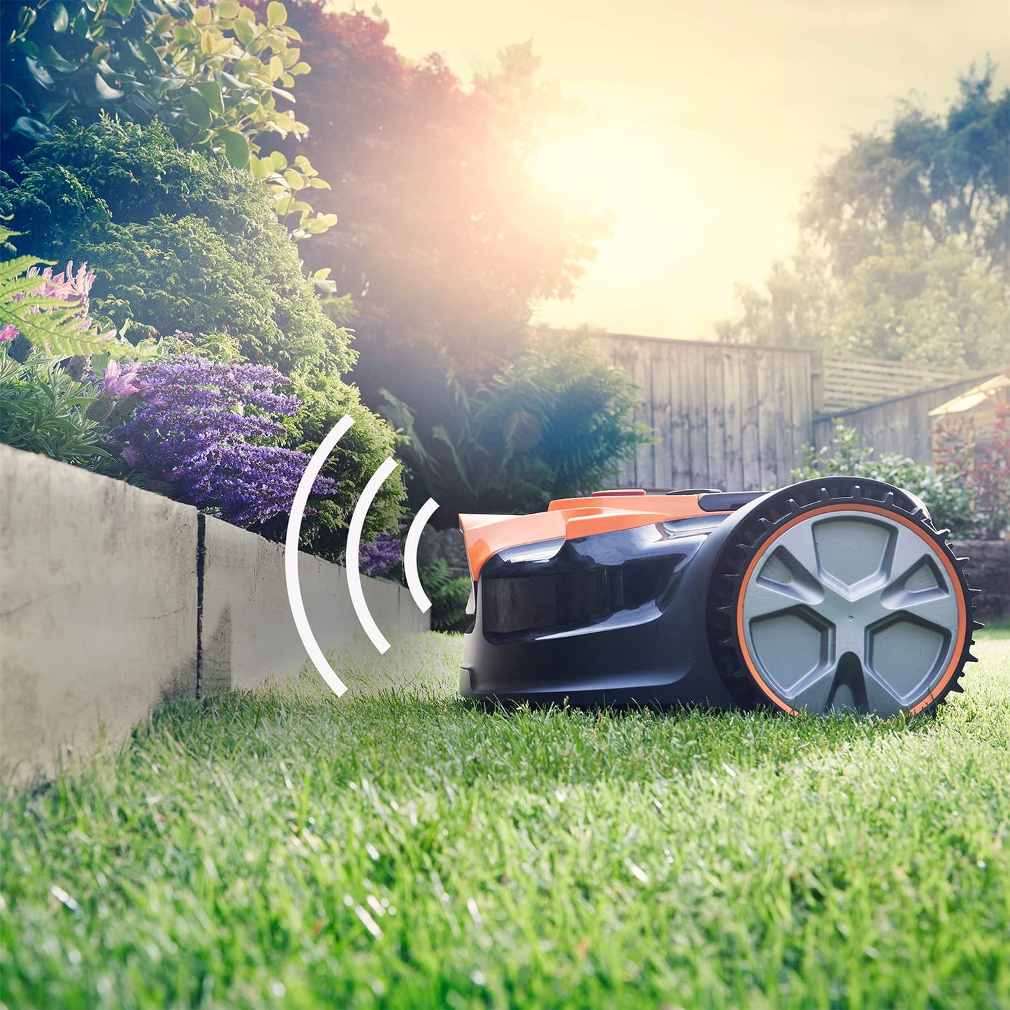 LawnMaster OcuMow® 16 Drop and Mow Robot Lawnmower with MX 24V 4.0Ah lithium battery and fast charger. No Boundary Wire, App or Outdoor Power Socket needed. For small to medium lawns up to 100m2.