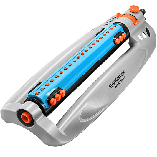 GRÜNTEK Oscillating Sprinkler up to 462 m2 with TURBO Motor. Rectangular lawn bar sprinkler for larges surfaces.