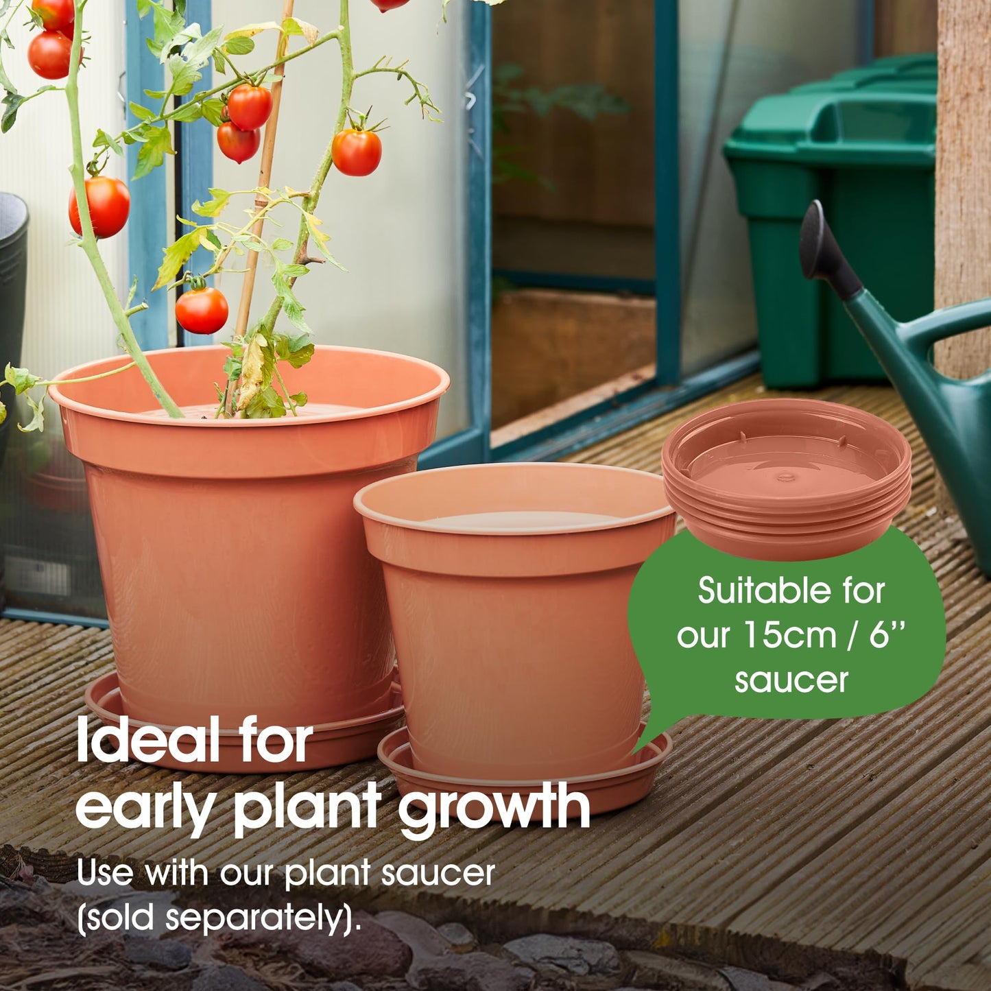 WHITEFURZE 12.7CM GARDEN POT - TERRACOTTA SET OF 5