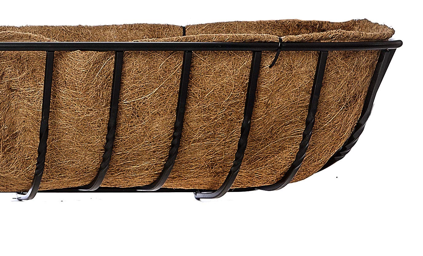 RUDDINGS WOOD 122cm (48") Large Window Box Metal Rectangular Flower Trough Containers - Outdoor Wall Garden Basket Planter Boxes