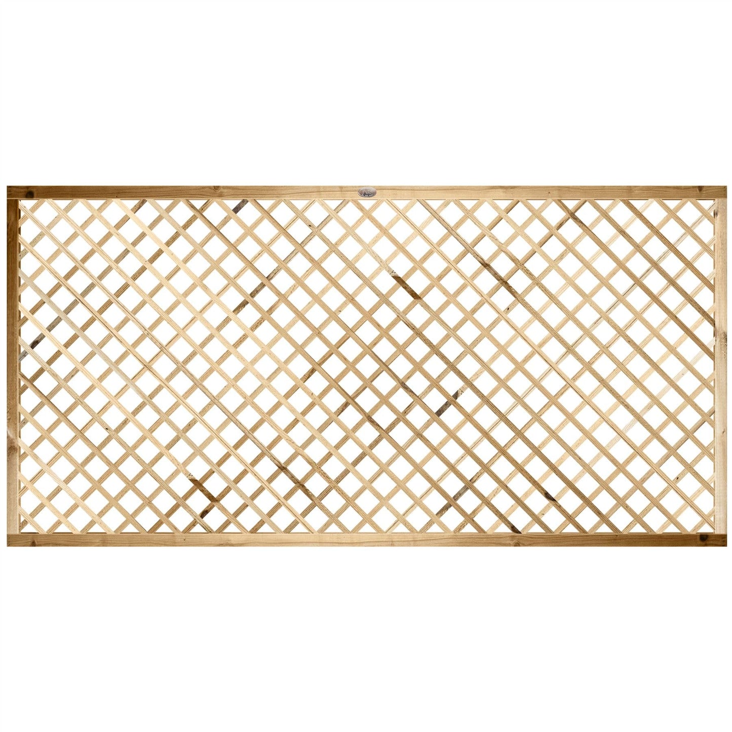 Premier Elite Alderley Rounded Edge Smooth Lattice Trellis Pressure Treated Fence Topper Panel or Wall Climber Width: 6ft (183cm) x Height: 3ft (90cm | 900mm) Standard 40mm x 40mm Hole Design