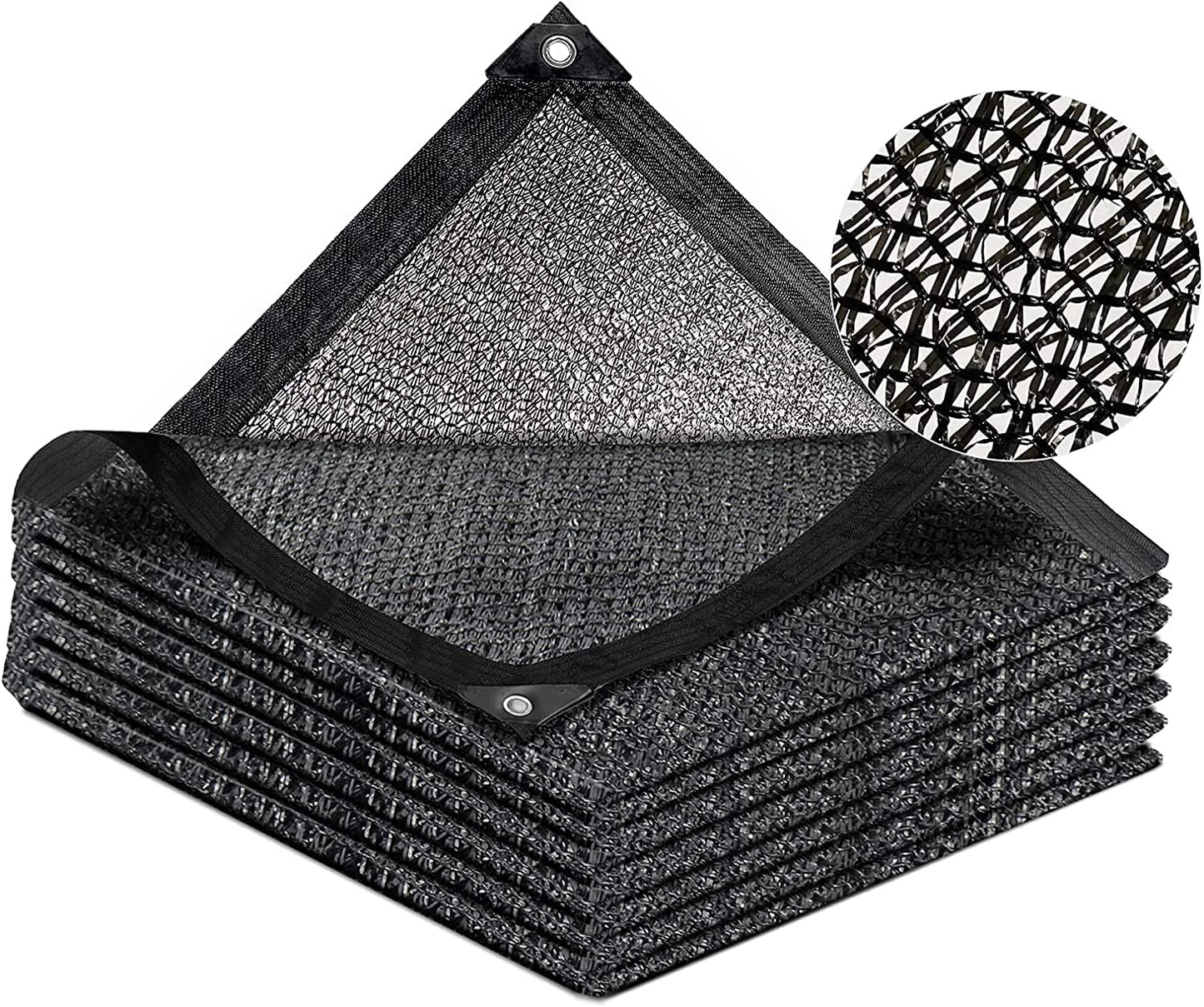 LATERN 40% Shade Cloth with Grommets, 2m x 3m Garden Mesh Shade Tarp HDPE Sun Shade Net UV Resistant Netting for Greenhouse Cover Patio Plant Flower Chicken Coop Carport