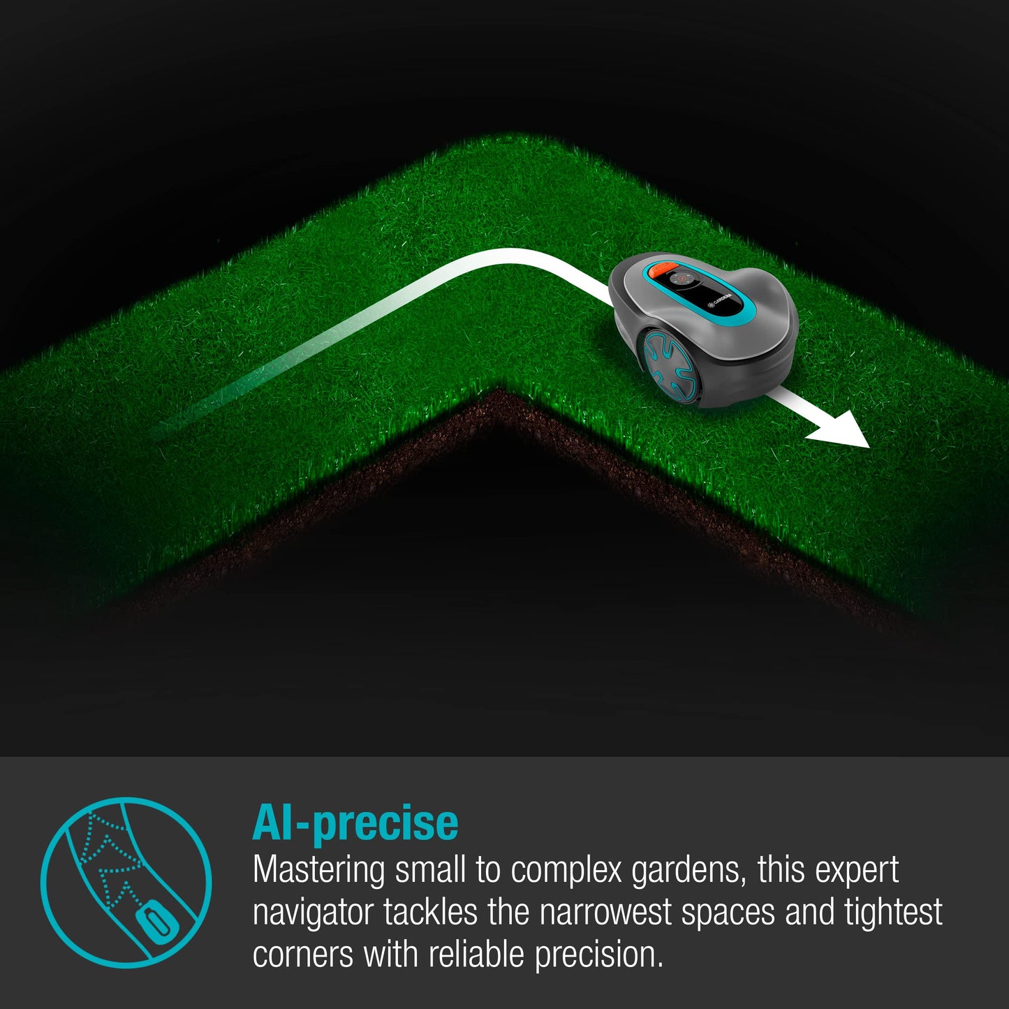 Gardena Robotic Mower SILENO minimo 250 m²: Intelligent lawn mower with excellent connectivity, programmable with the Gardena Bluetooth® app, UK version (15201-28)