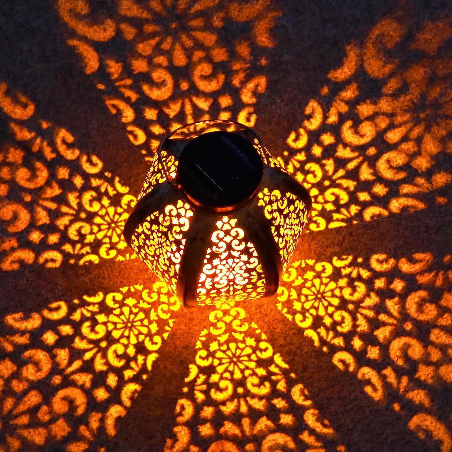 OxyLED Solar Lanterns for The Garden, Solar Lantern 2 Pack Auto On/Off Garden Ornaments Outdoor Solar Garden Lanterns Hanging Solar Lights Outdoor Garden Ornaments for Patio Backyard Pathway