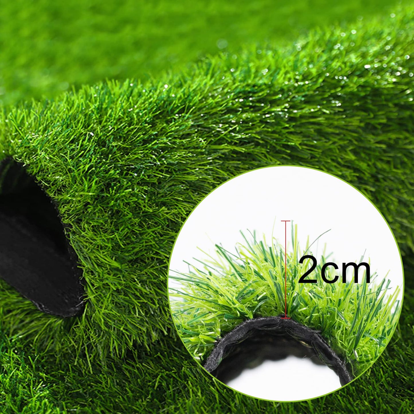 QINGMUG Artificial Grass 1m X 1m Realistic Astro Turf Fake Grass Roll Replacement Artificial Turf Natural Indoor Outdoor Artificial Grass Underlay for Garden Rug