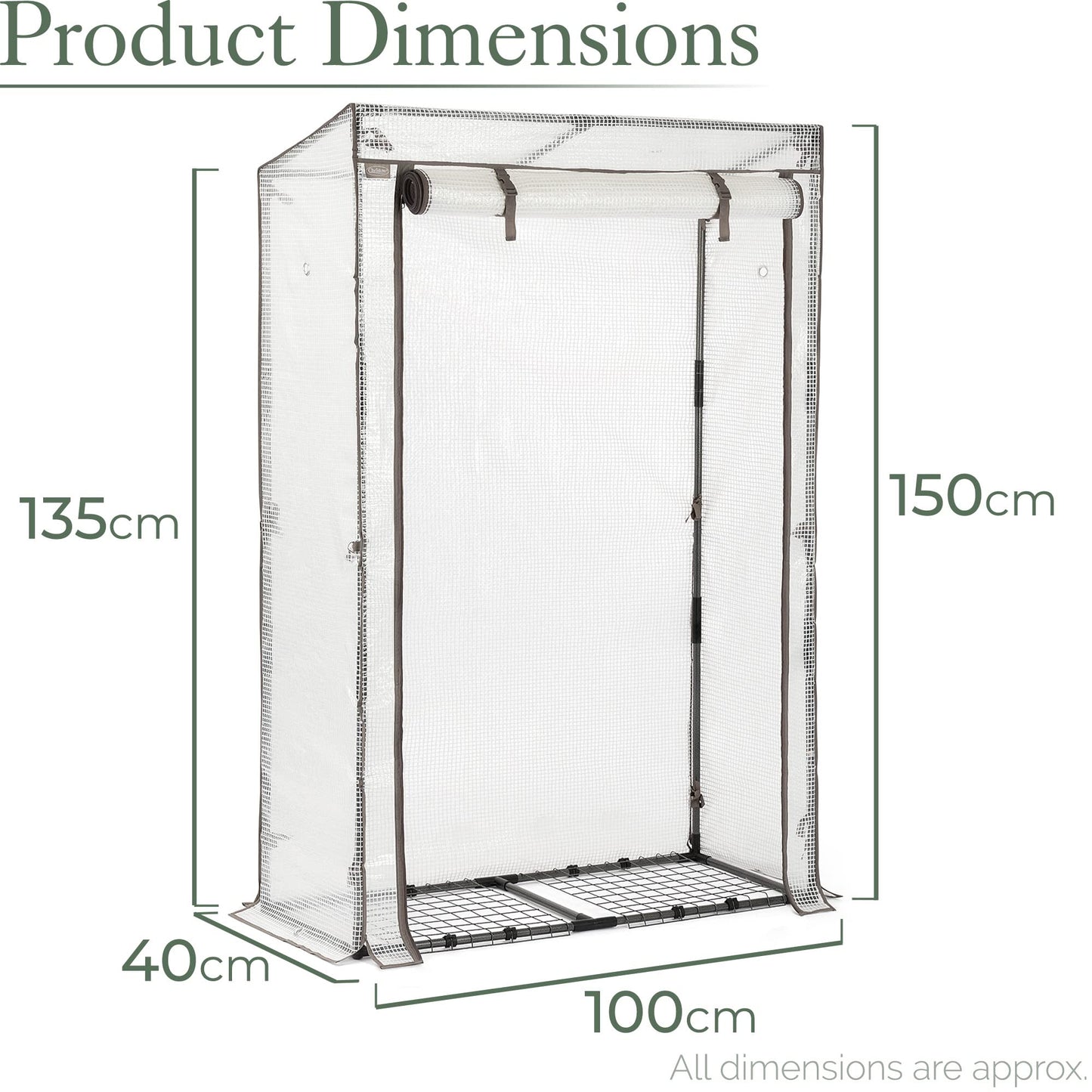 Christow Tomato Greenhouse With Reinforced Cover & Frame Garden Growhouse (Single Growbag)