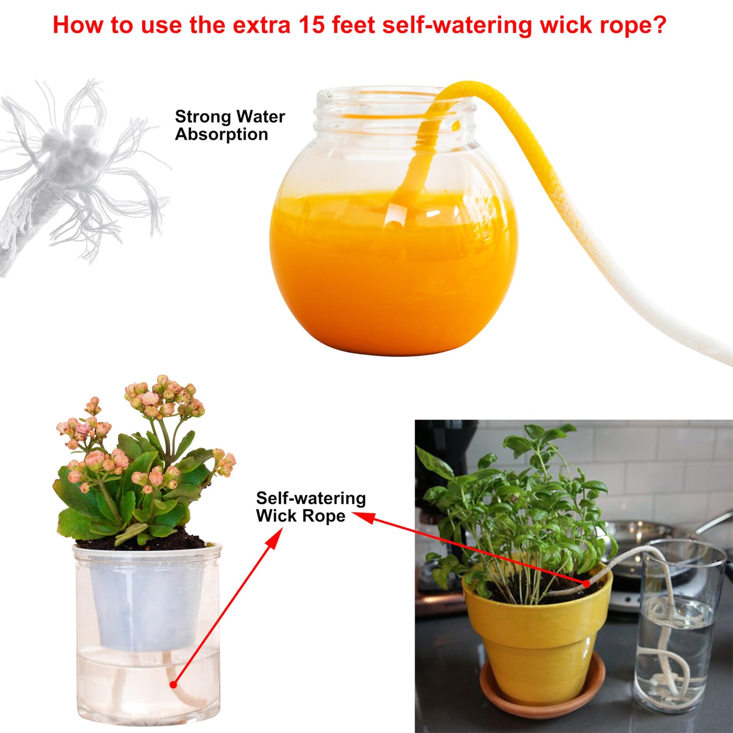 ORIMERC 3 Pack Self Watering Plant Pots Wall Hanging Basket Over Fence Planters Vertical Garden Hang Plastic Container Indoor Outdoor for Plants Flowers Succulent Living Herbs Holder White Large