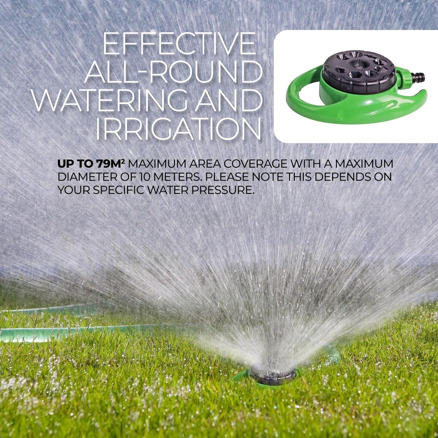 MantraRaj Garden Sprinkler 360° Rotating Sprinkler System 9 Function Watering Lawn Large Coverage Automatic Sprinklers for Lawn Plants Veggies Green Garden Water Sprinkler For Lawn, Gardens, Trees