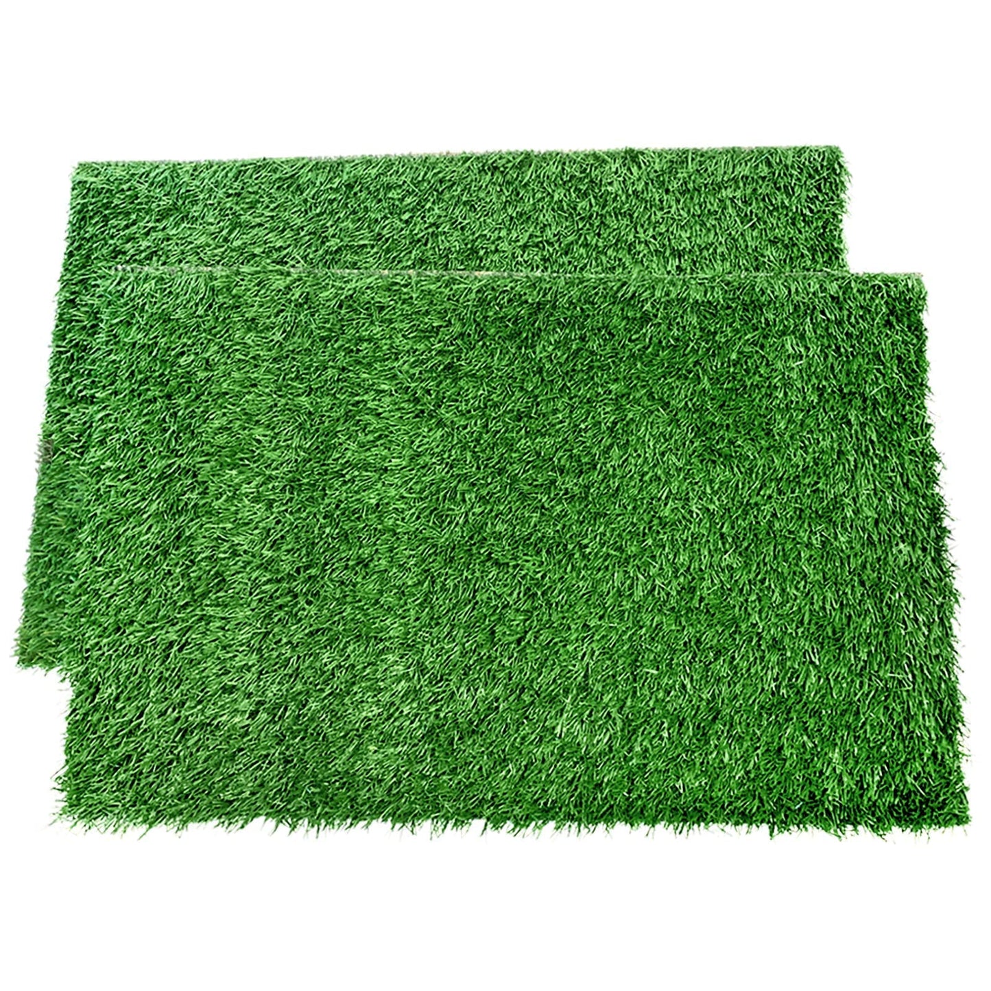 PICK FOR LIFE Puppy Potty Pad Grass Mat, Dog Grass Pee Pads, Artificial Turf Pet Grass Mat Replacement for Puppy Potty Trainer Indoor/Outdoor Use - Set of 2 (51 x 63 cm)