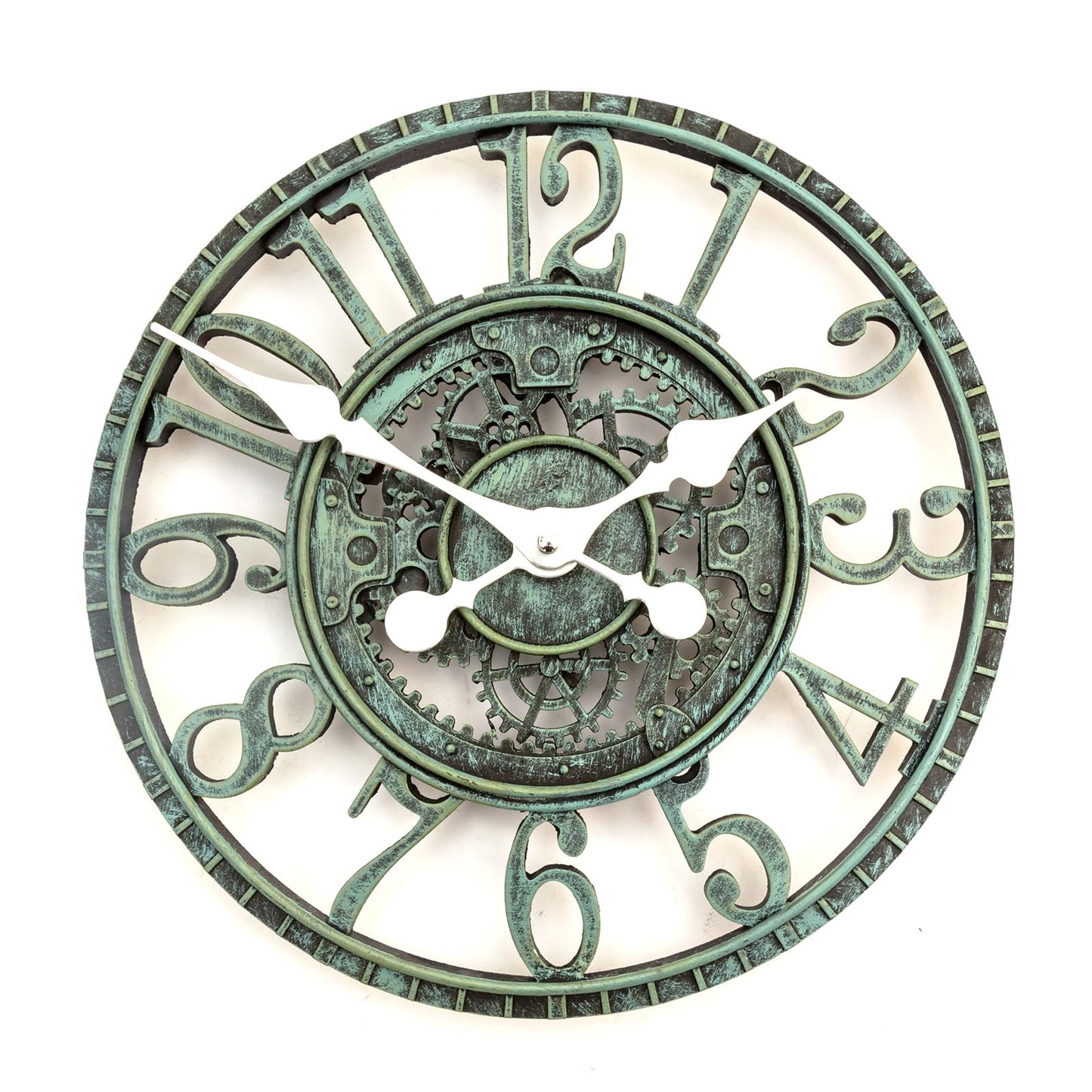 No Nonsense Products Indoor Outdoor Wall Clock 30cm Antique Church Station Garden Style Weatherproof Quartz Battery Powered Waterproof