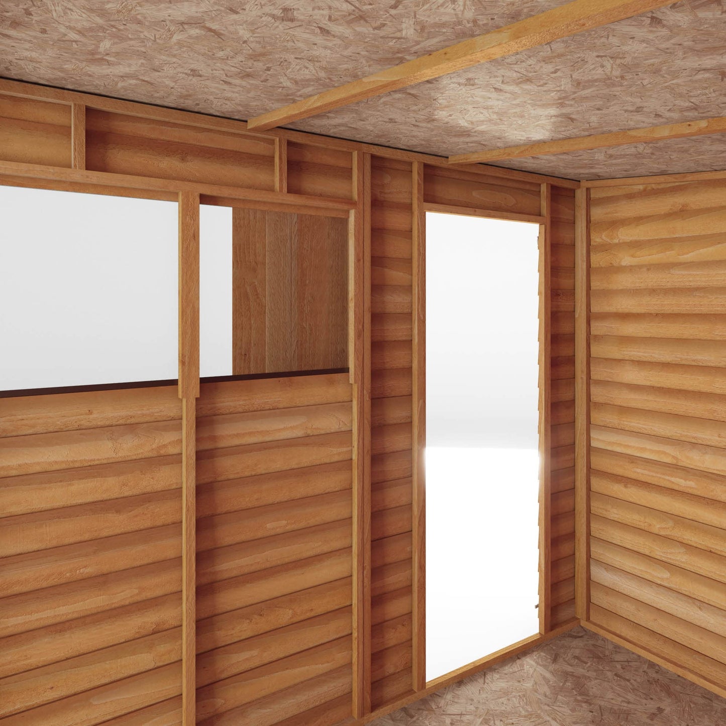 Waltons 8x6 Wooden Garden Shed | Overlap Pent Roof Storage Shed with Window | Durable 8mm Timber Cladding | Outdoor Shed for Tools, Bikes & Garden Equipment | Secure & Weather-Resistant Storage