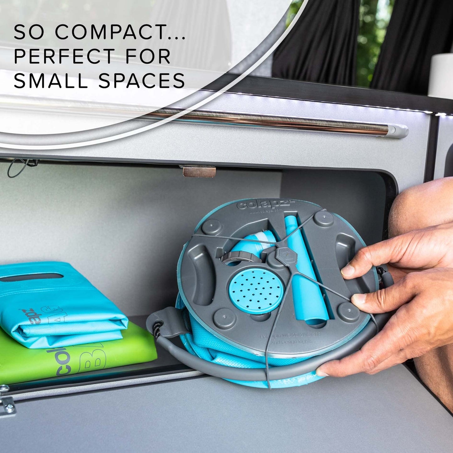 Colapz 7L Premium Collapsible Outdoor Watering Can - Convertible to 9L Collapsible Bucket - Top Up Water Tanks with Ease - BPA Free Portable Caravan & Motorhome Accessories Collapsible Watering Can UK