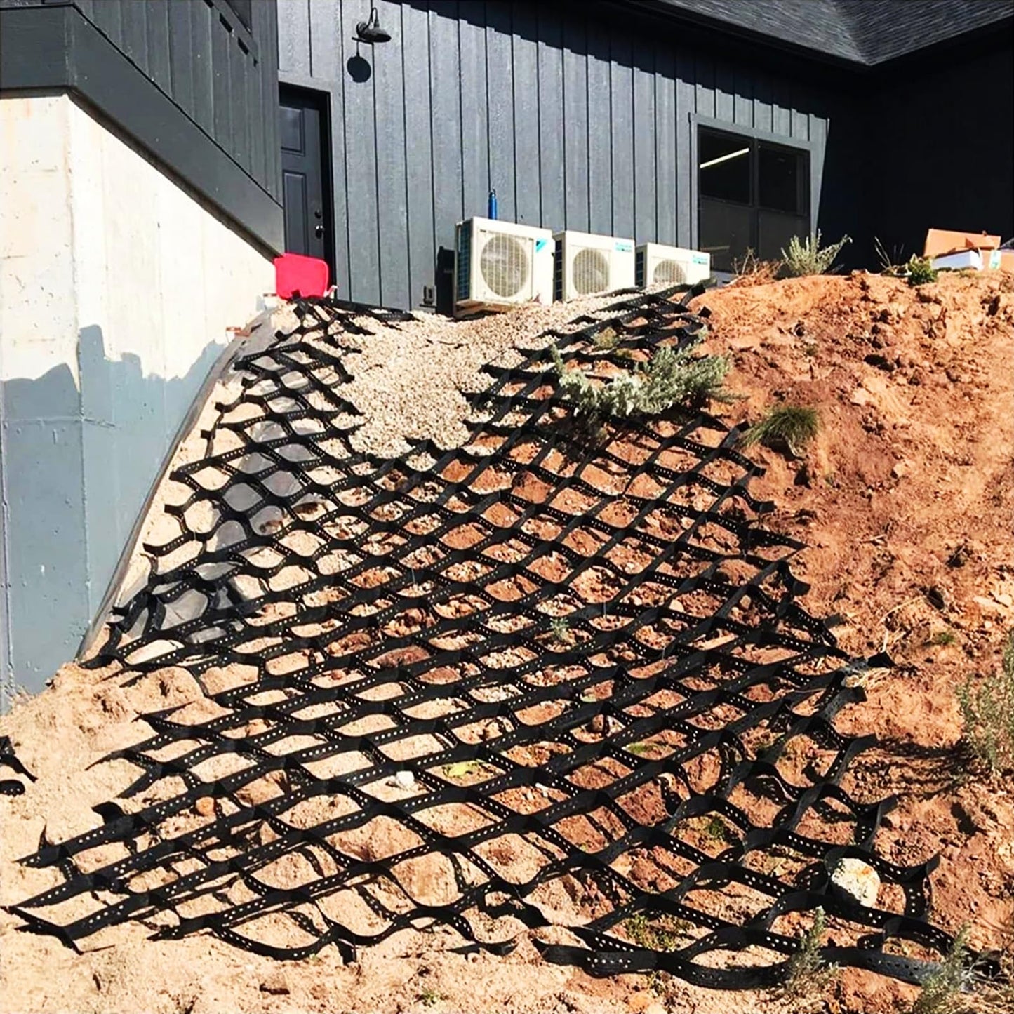 Black Geogrid for Gravel Driveway 2 Inch Polyethylene Grids for Patio Paver Base DIY Garden Playgrounds Park Permeable Paving Stabilizer 500cmx1000cm (16.4ftx32.8ft)