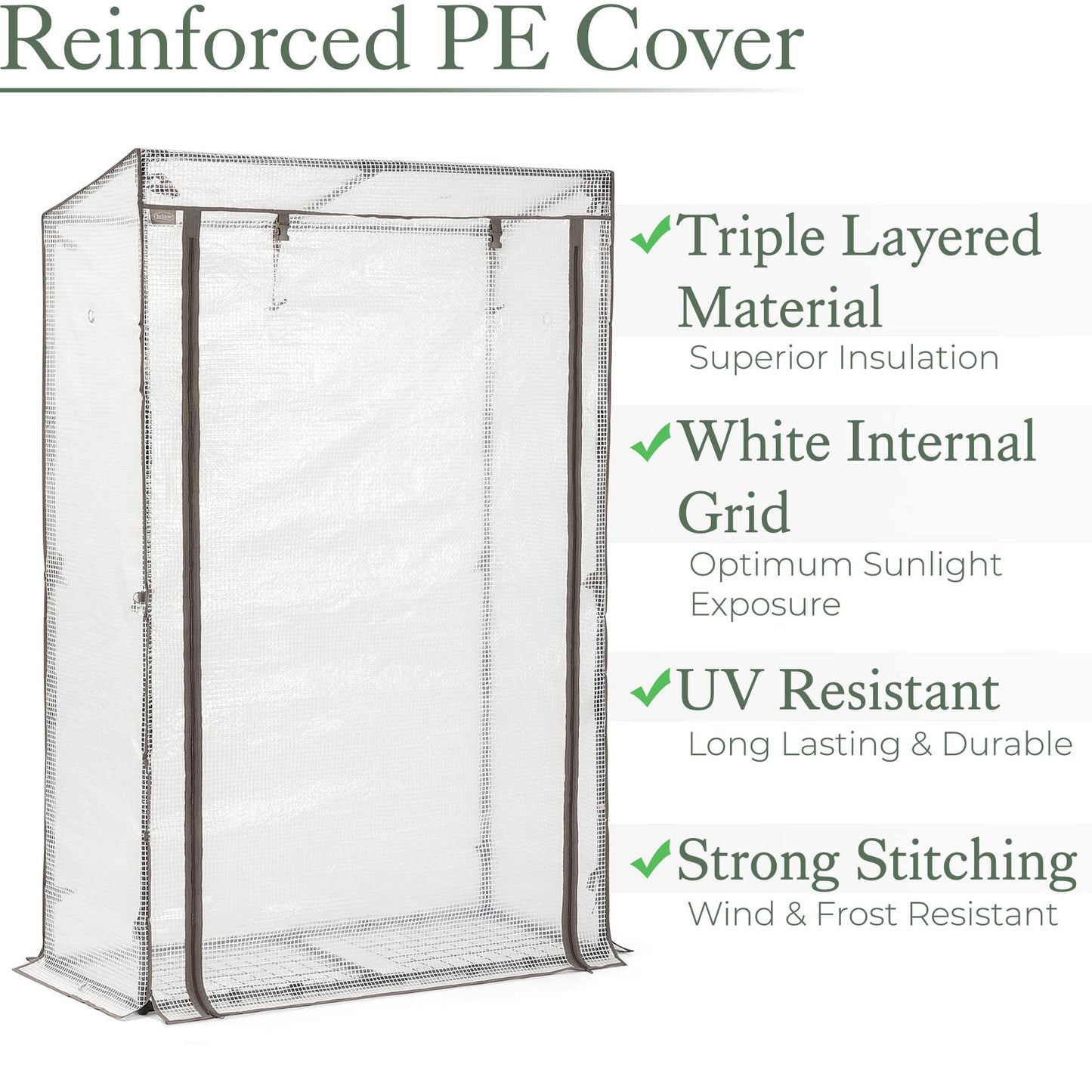 Christow Tomato Greenhouse With Reinforced Cover & Frame Garden Growhouse (Single Growbag)
