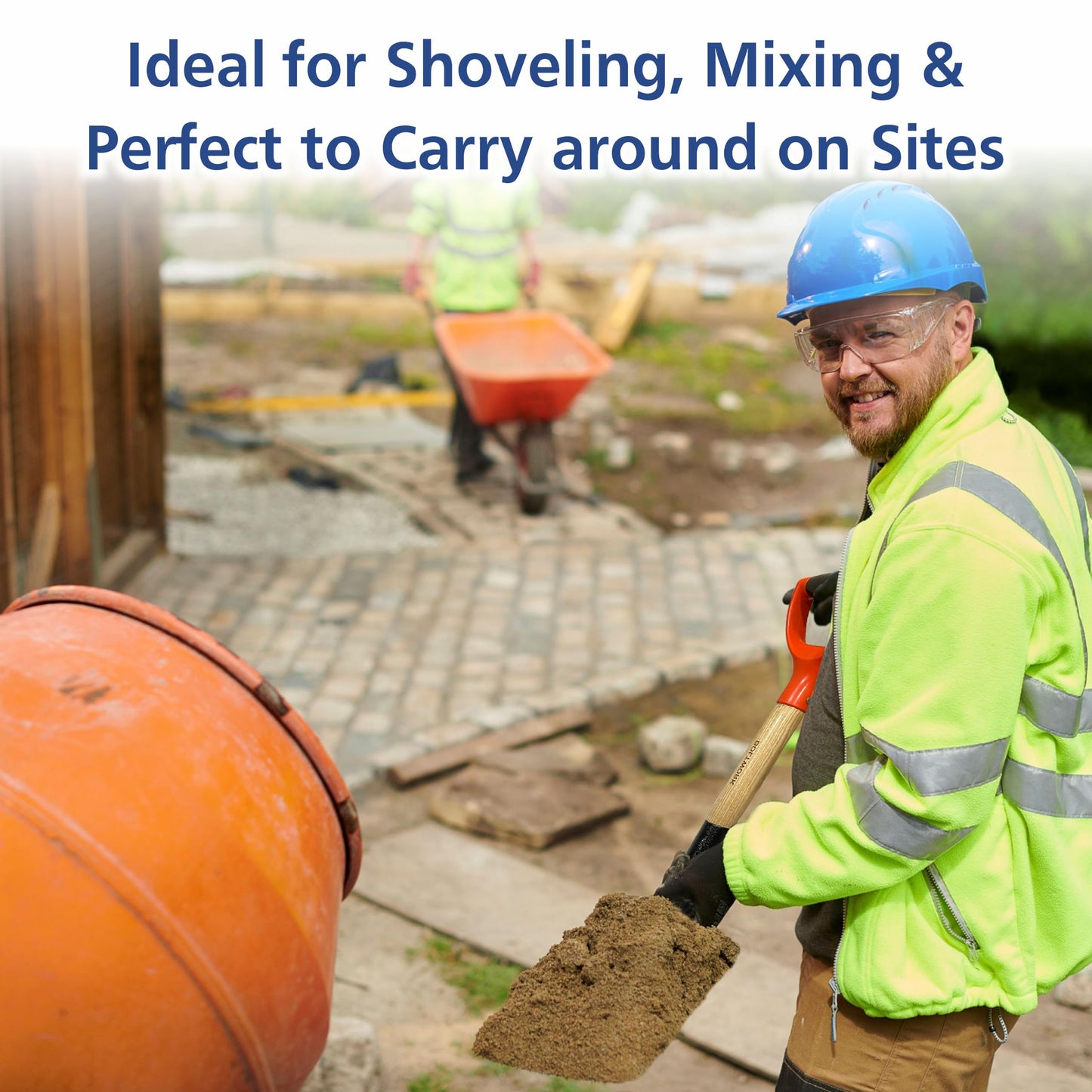 BOLTWORK Shovel & Garden Fork Set Micro 76cm Long For Digging Soil Hardened Fork Heads Blades Wooden Shaft PVC Handle 1% Of Sale Value Will Be Donated To Children’s Hospital