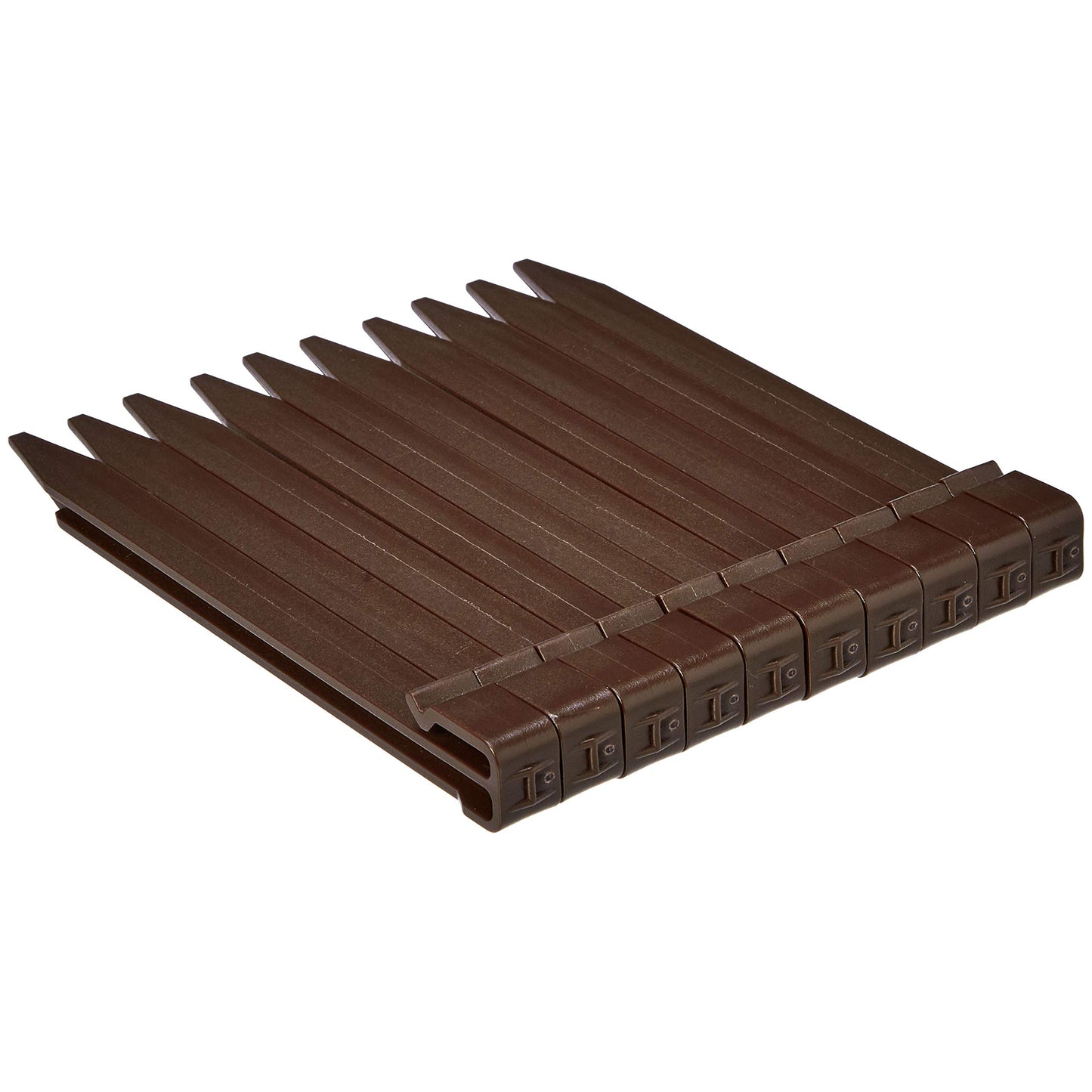 Amazon Basics Garden and Landscape Edging Coil, Landscape Edging Kit ,Pack of 10 Stakes, 5 inch x 40FT, Brown