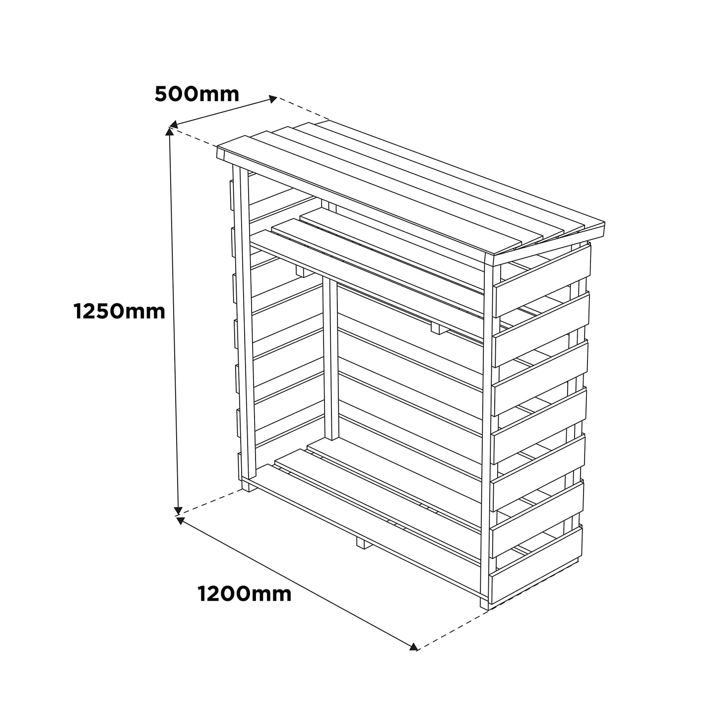 SIMPLY WOOD HEAVY DUTY WOODEN LOG STORE