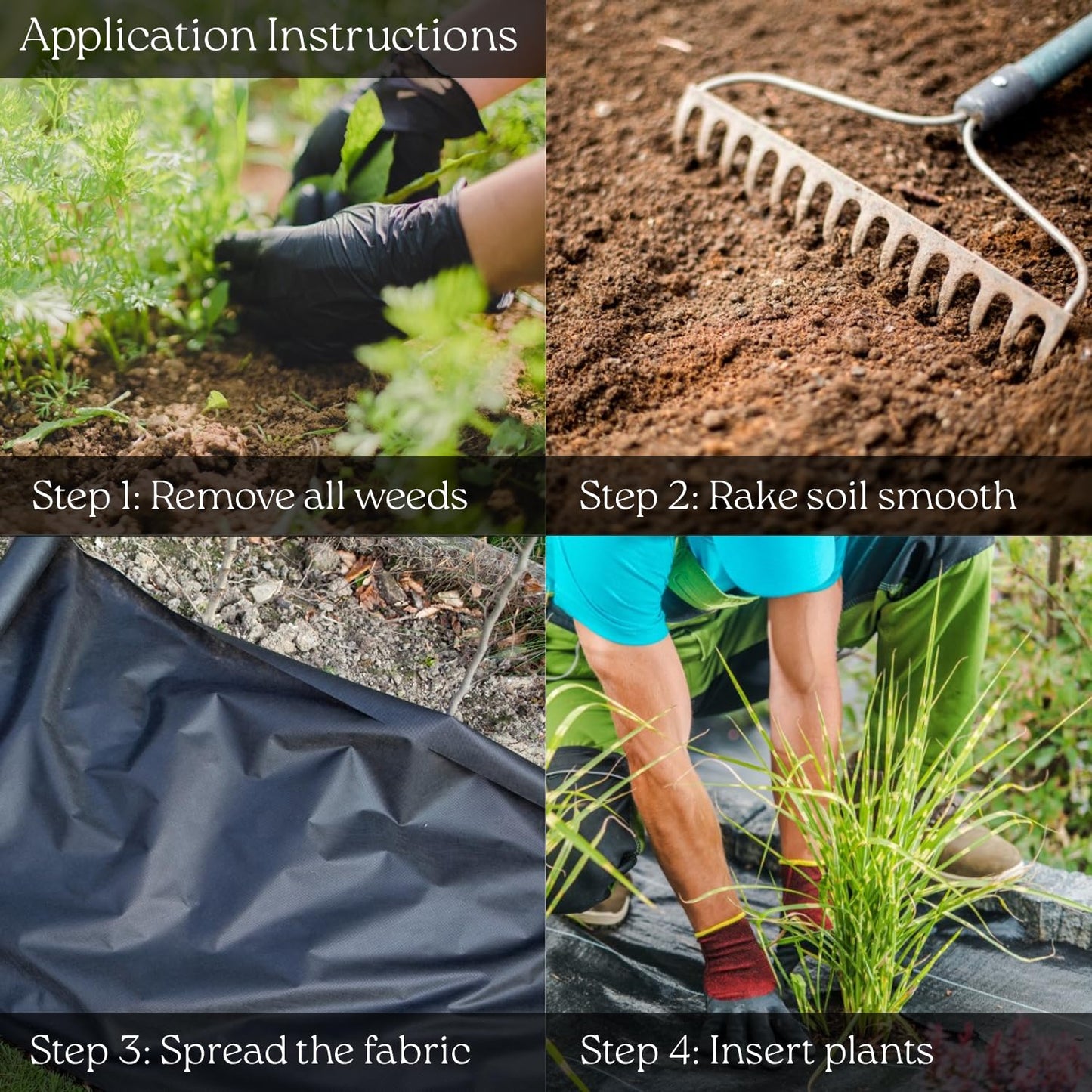 Navoys Weed Control Fabric - Weed Control Membrane, Multi Season, Porous Material Allows Nutrients To Pass Through, Conserves Soil Moisture, 1m x 1.5m