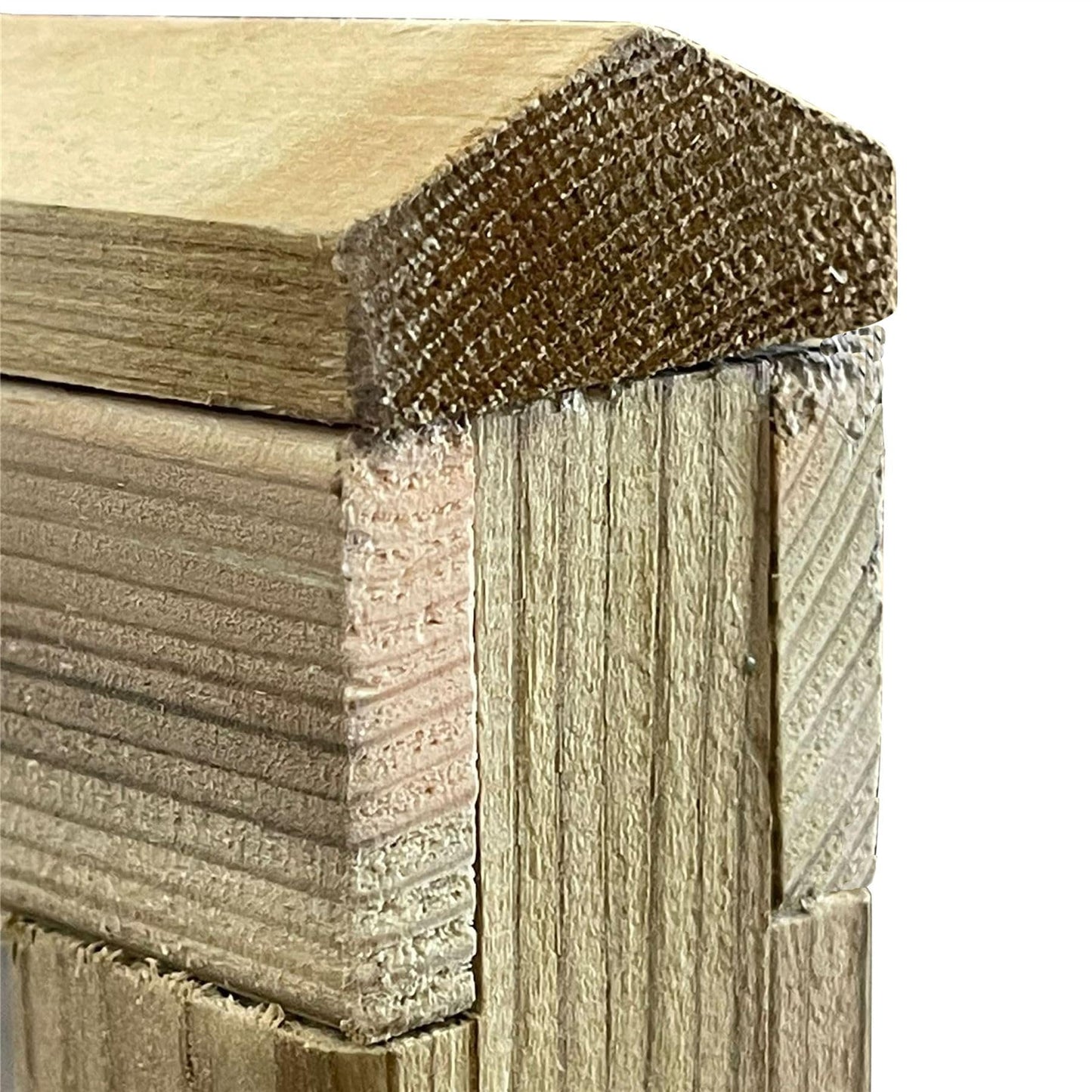 Chunky Urban Square Heavy Duty Framed & Capped Wooden Trellis (45mm Thick) Width: 6ft (183cm) x Height: 1.5ft (45cm) Decorative Fence Panel Topper/Garden Divider/Wall Art/Plant Vine Clingin Grower