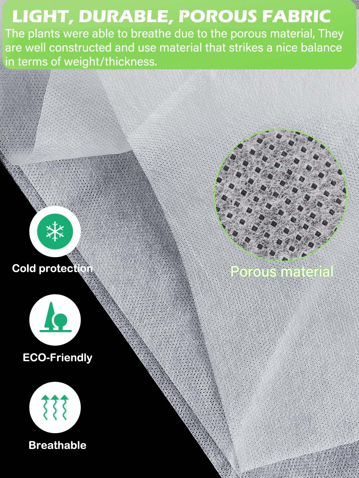 Abimars Garden Fleece 30gsm, 2m x 5m Horticultural Fleece for Plants, Plant Fleece Frost Protection, Non-Woven Fabric Cover Frost Protection for Plants