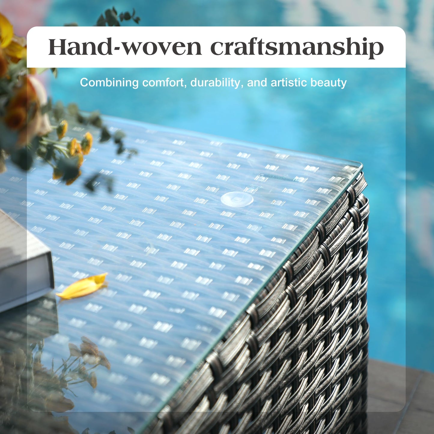 PHIVILLA Garden Furniture Rattan Garden Furniture Sets Garden Sofa Outdoor Corner Sofa Patio Furniture