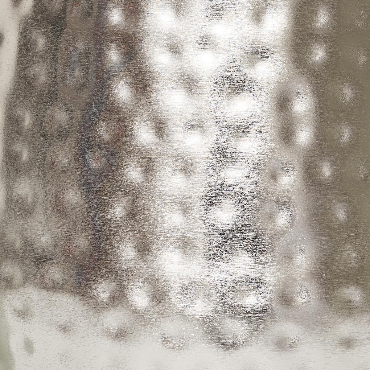 Melody Maison Silver Hammered Metal Planter, 20x20cm, Indoor Plant Pot, Small House Plant Pot