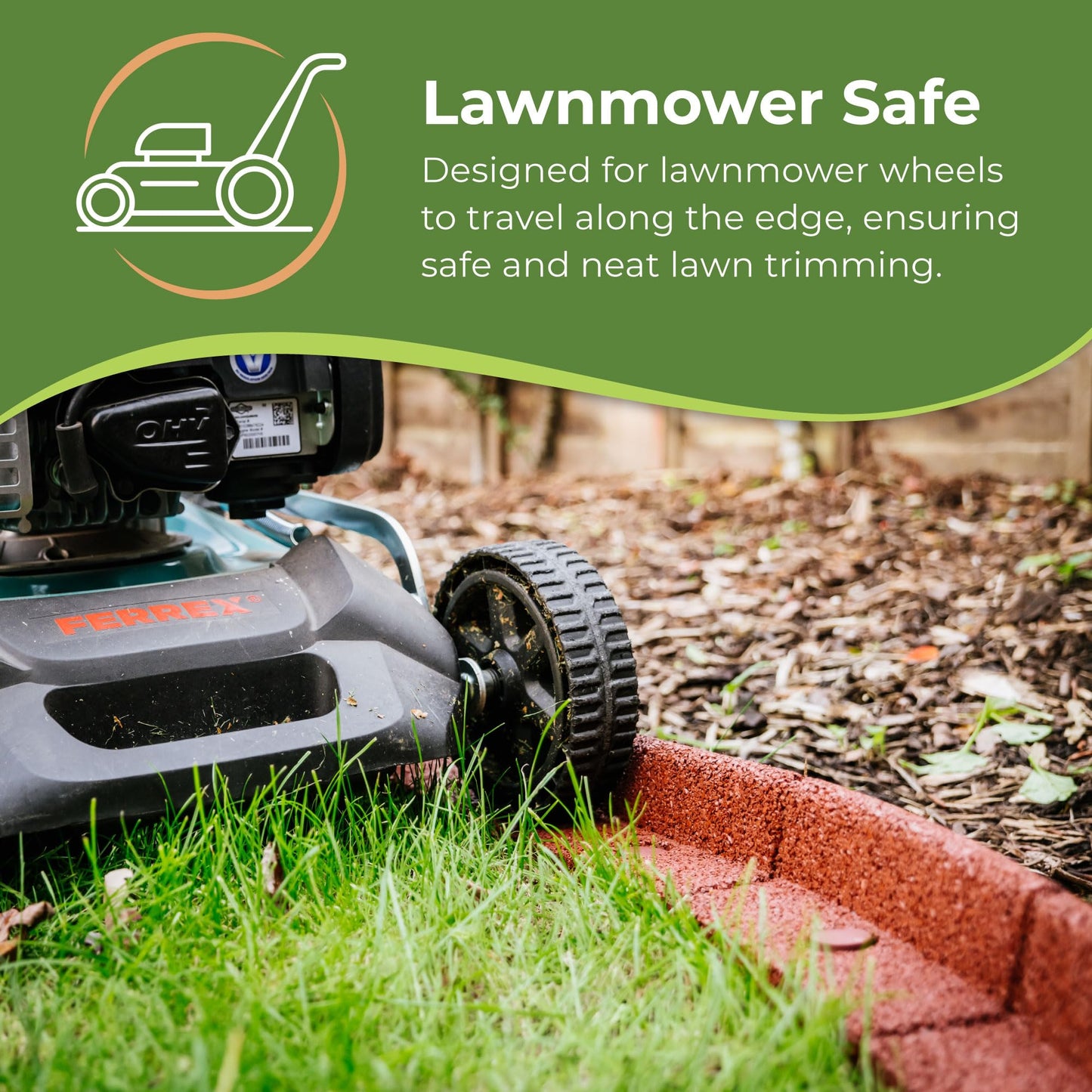 FlexiBorder - Lawn Edging - Flexible Garden Edging Border for Grass Lawns - Pathways - Raised Borders - Artificial Grass - Grey - 6 x 1m Lengths