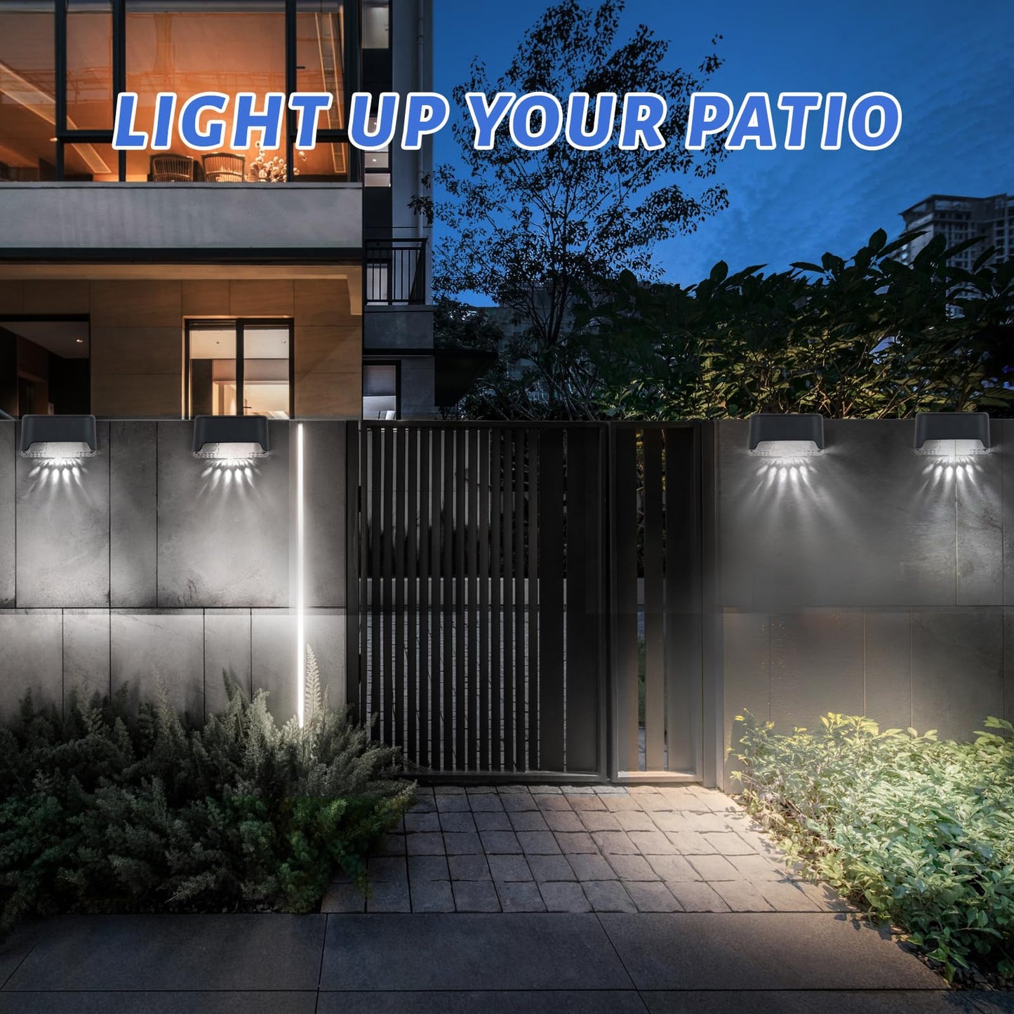 8 Pack Solar Deck Lights Outdoor, LED Solar Powered Decking Lights Waterproof Solar Step Lights Outdoor for Deck, Stair, Step, Railing, Fence, Wall, Patio, Garden (White Light)