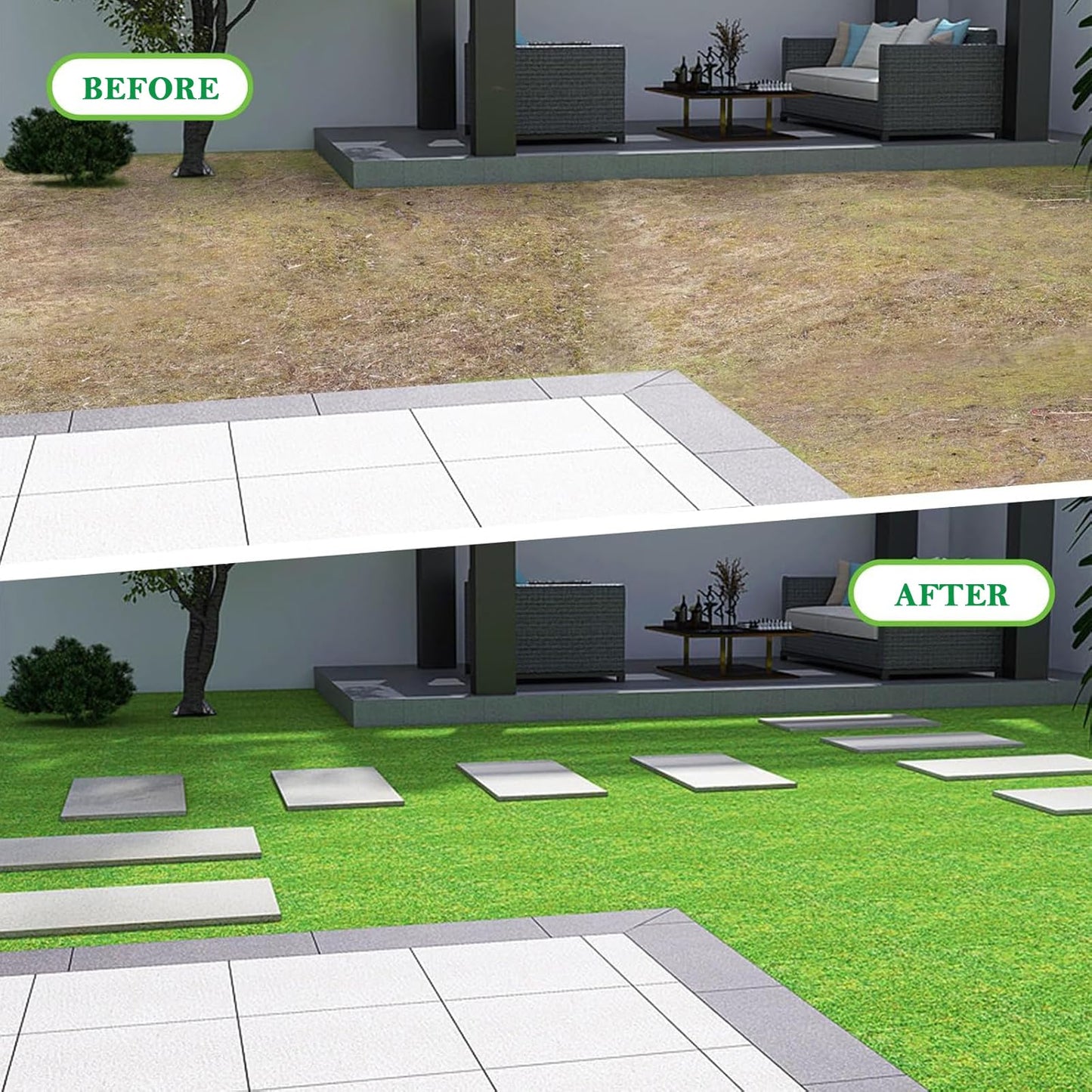 Nisorpa Artificial Grass Rug 10m x 1m, Natural Realistic Fake Grass Roll, 30mm Pile Height, High Density Artificial Grass Astro Turf Lawn Mat for Indoor Outdoor, Green, 33x3.3ft