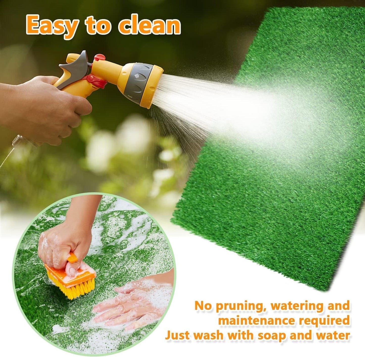 STARROAD-TIM 80 * 100 CM Artificial Grass Rug Turf for Dogs Indoor Outdoor Fake Grass for Dogs Potty Training Area Patio Lawn Decoration