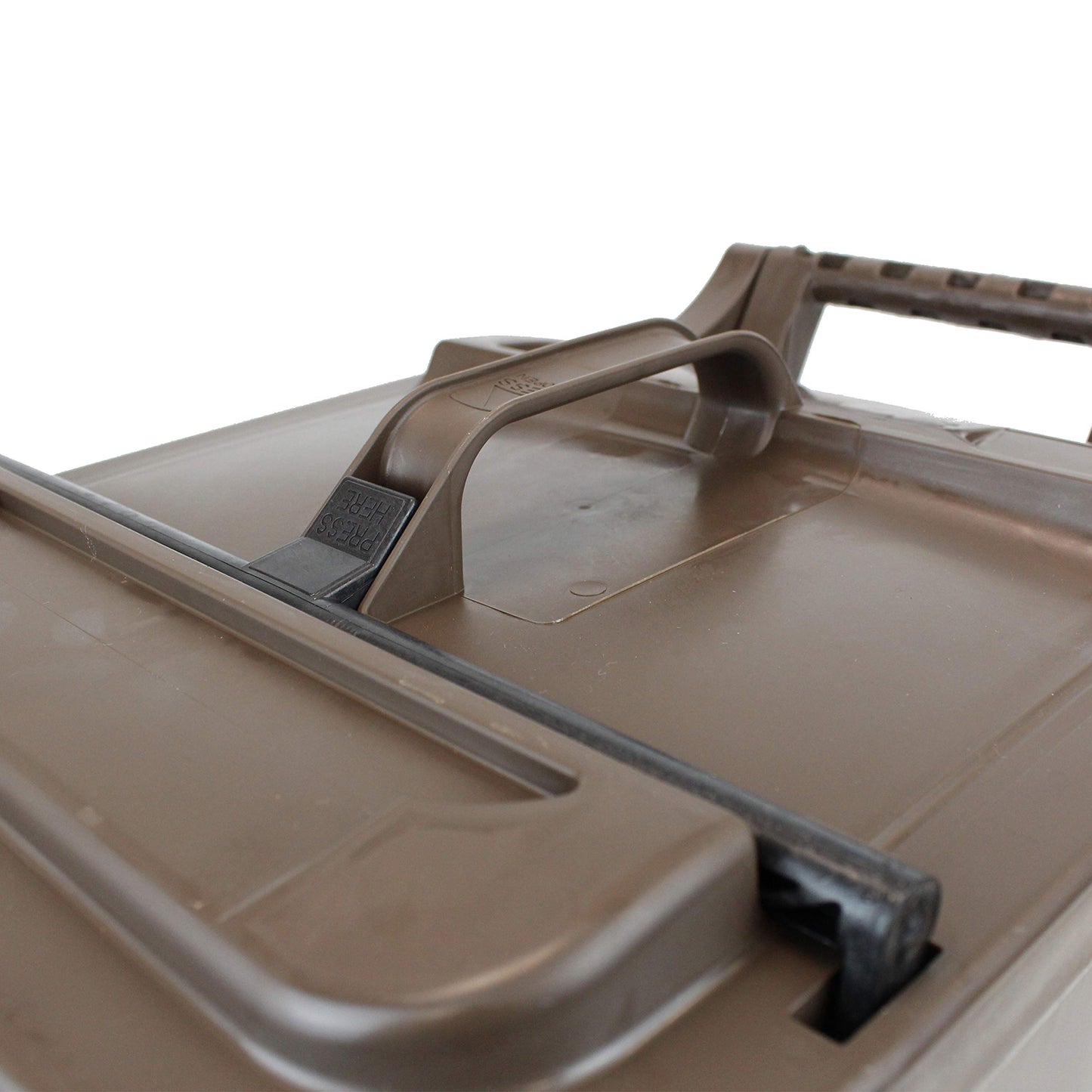 Kerbside Compost Caddy with Locking Lid - Brown - for Food Waste Recycling (23 Litre) - Plastic Bin with Composting Guide