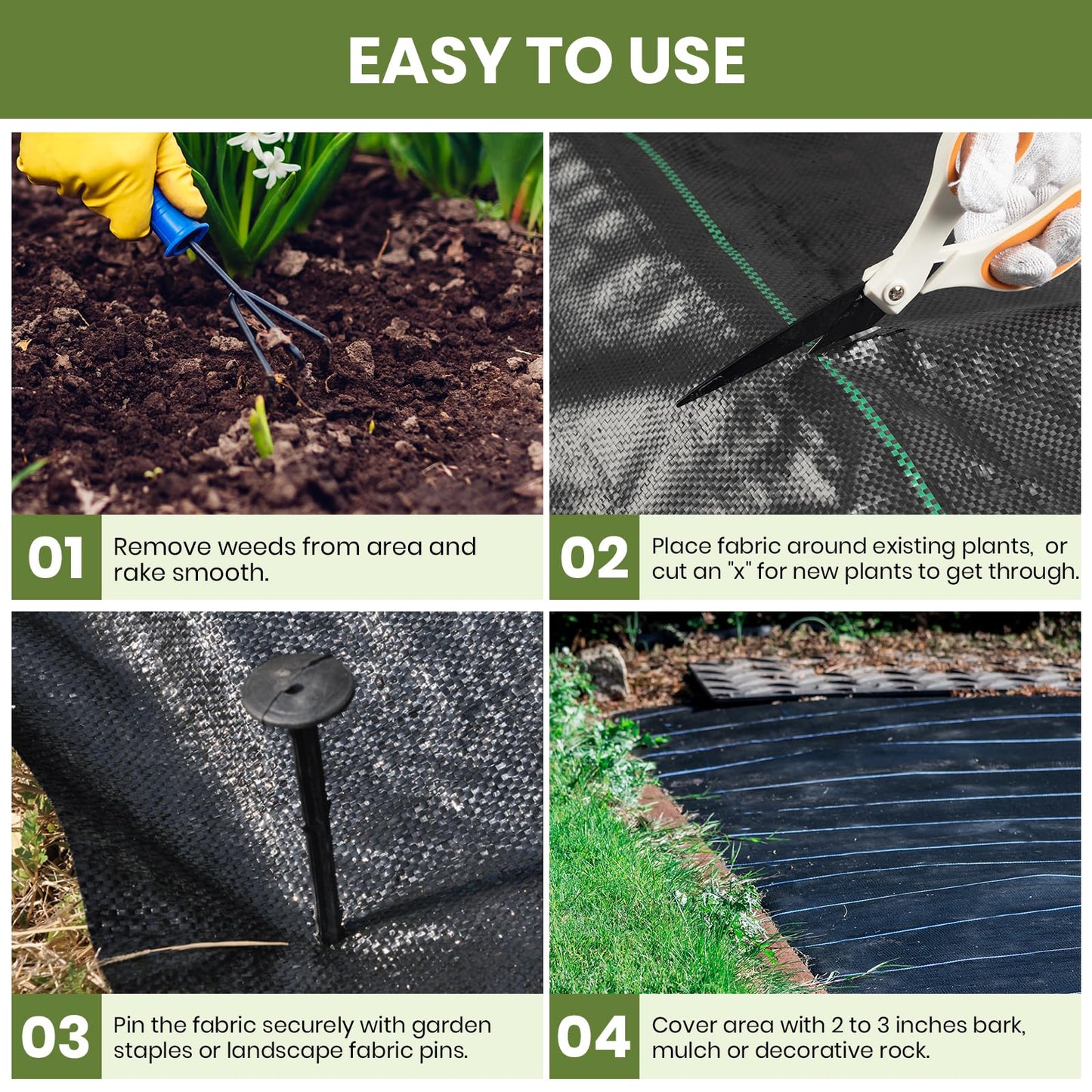 Velway Weed Control Membrane Heavy Duty - 1x10M Weed Control Barrier Fabric Landscape Ground Cover for Artificial Grass Patios Paths Flower Beds - Weed Suppressant Membrane