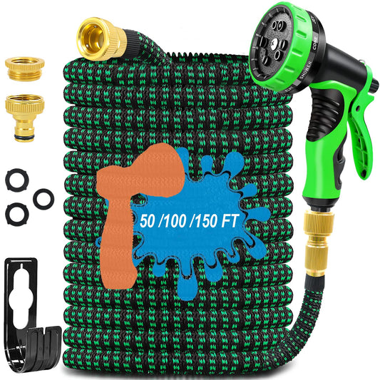Expandable Garden Hose – 150ft with 10-Function Spray Nozzle