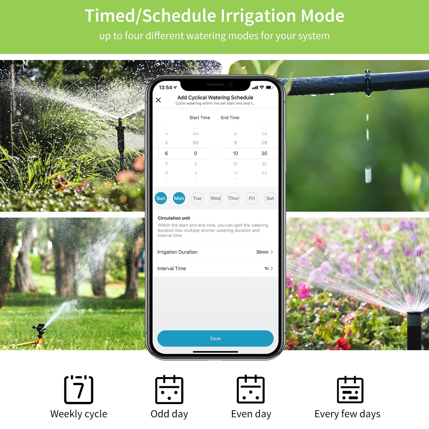 WiFi Water Timer 2 zone for Irrigation, Diivoo Smart Sprinkler Hose Timer Compatible with Alexa and Google Home, Wireless Remote Control Irrigation System with Wi-Fi Hub, for Outdoor Garden Watering