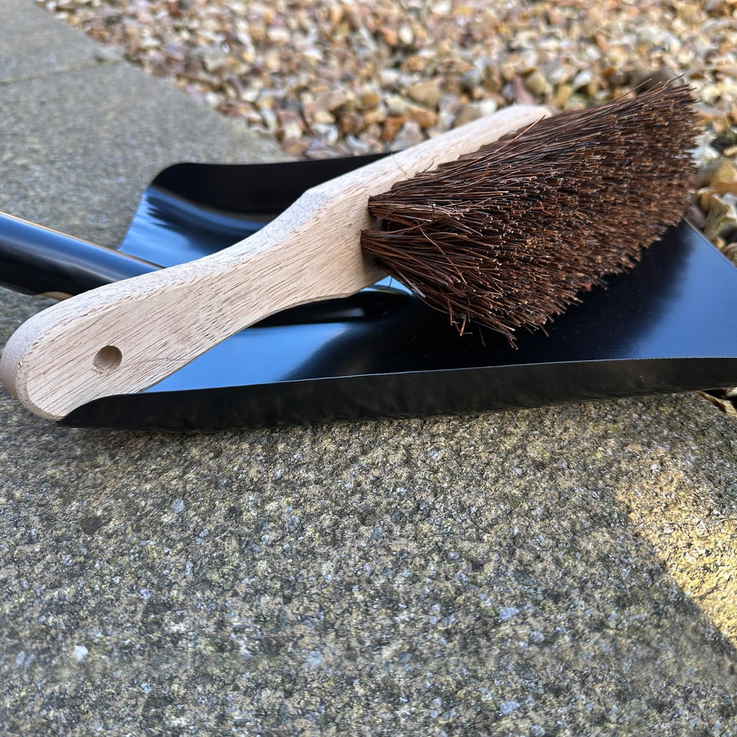 LSC Coal Ash Shovel with Hard Brush Wooden Handle Heavy Duty Metal Shovel for Digging, Gardening, Yardwork, Farming, and Outdoors Snow (SHOVEL AND HARD BRUSH)