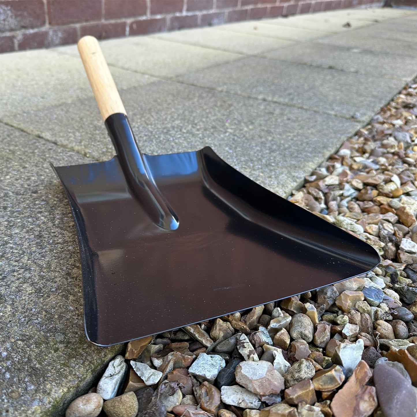 LSC Coal Ash Shovel with Wooden Handle Heavy Duty Metal for Digging, Gardening, Land Management, Yardwork, Farming, and Outdoors Snow Shovel (SHOVEL)