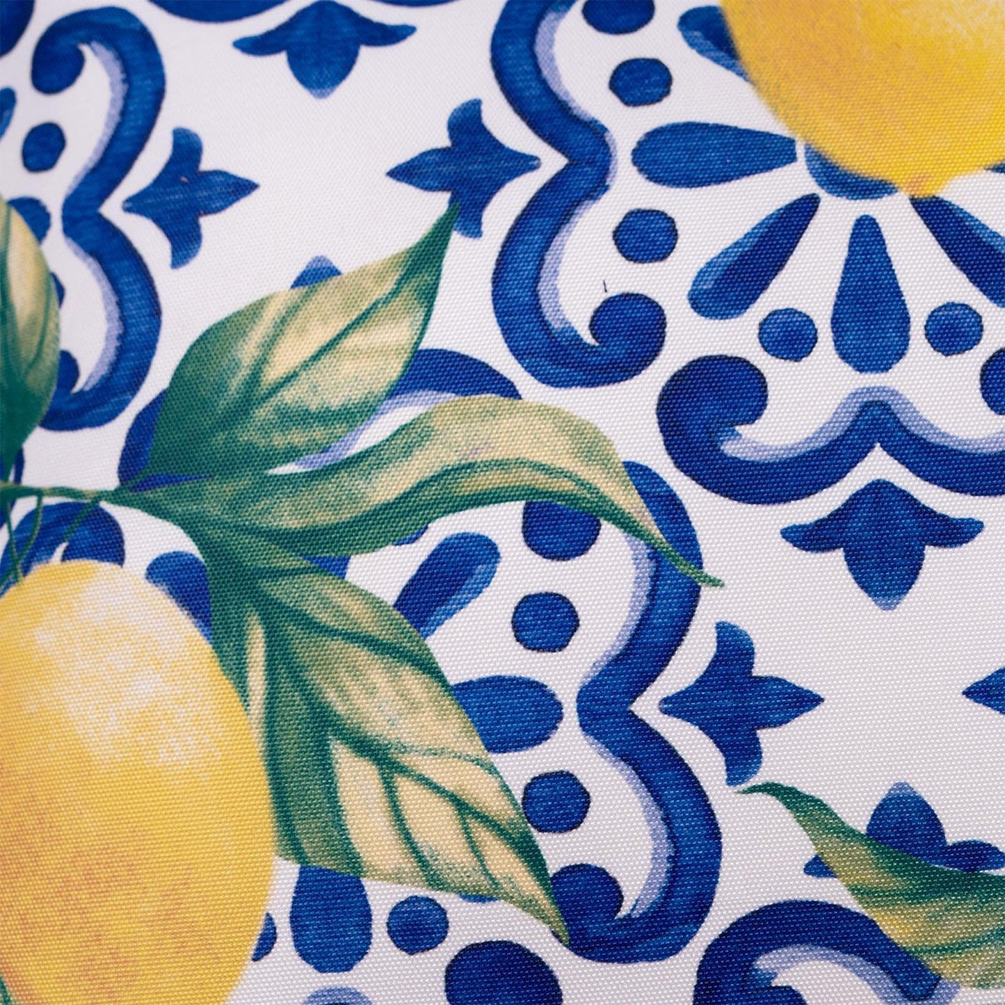 OHS Outdoor Cushions Lemon Print 45 x 45, Water Resistant Garden Furniture Cushions Sofa Cushion Covers for Inners Super Soft Comfy Decorative, Blue Pack of 2