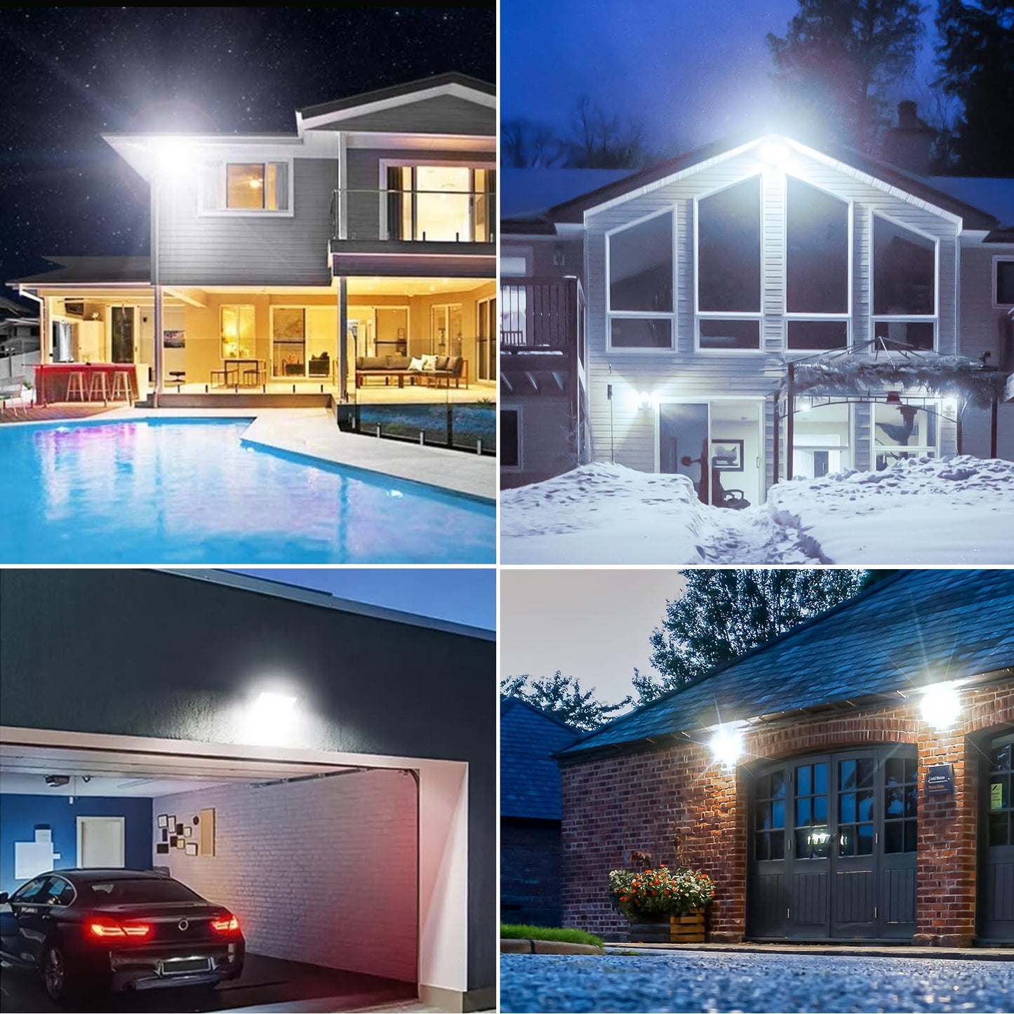 paul russells 10W Outdoor Motion Sensor Security Light – 6500K Daylight White, 1000 Lumen PIR Floodlight, IP65 Waterproof, Ultra-Thin Design, Ideal for Forecourt, Backyard, Garages, Garden and More