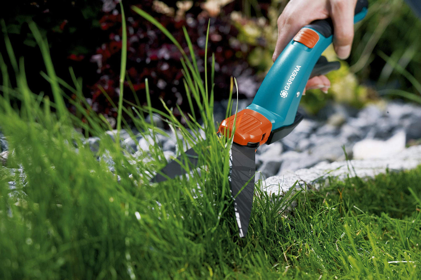 Gardena Comfort Grass Shears, rotatably: Lawn Trimmer 360 ° rotatable Cutting ambidextrous, Serrated for Precise Cutting, Non-Stick Coating, Comfort Grip (8734-20)