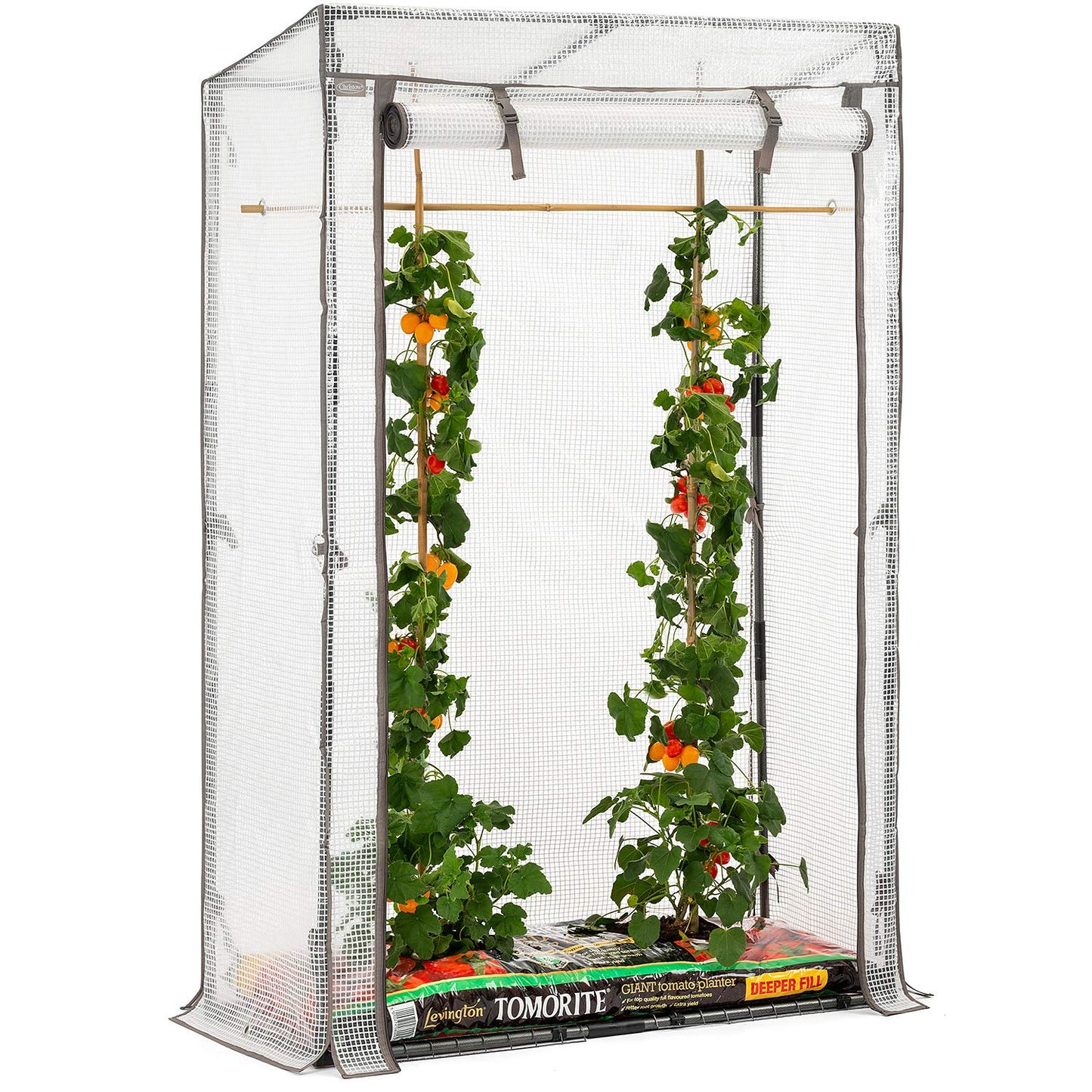 Christow Tomato Greenhouse With Reinforced Cover & Frame Garden Growhouse (Single Growbag)