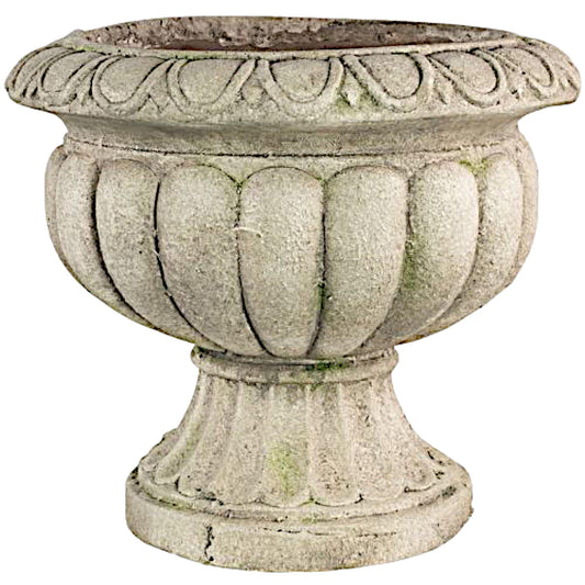 Divas World Decorative Cement Urn Planter 32cm Garden Decor Flower Pot