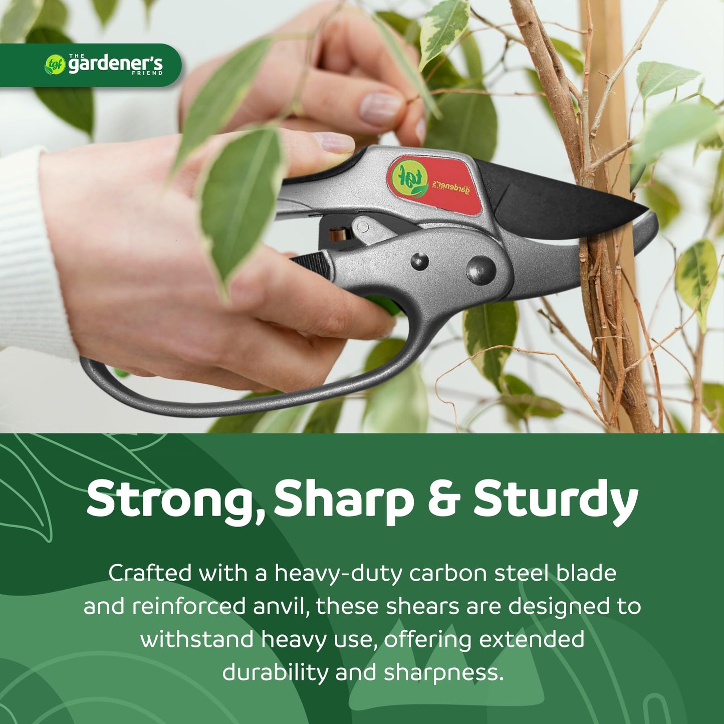 Secateurs, Ratchet Anvil Style Shears, Made For Weak Hands But Strong Enough For Any Pruning Application - Garden Pruners, This Tool Makes A Great Gift For Gardeners