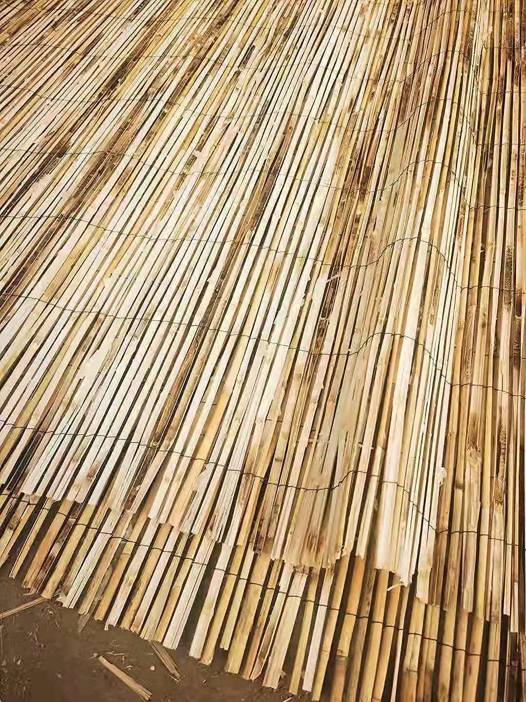 Abaseen Natural Split Reed Fence Hand-Woven Screening for Garden Natural Window Roller Blind Outdoor Bamboo Shades for Patio Gallery Balcony Decorative Fences (1m x 4m)