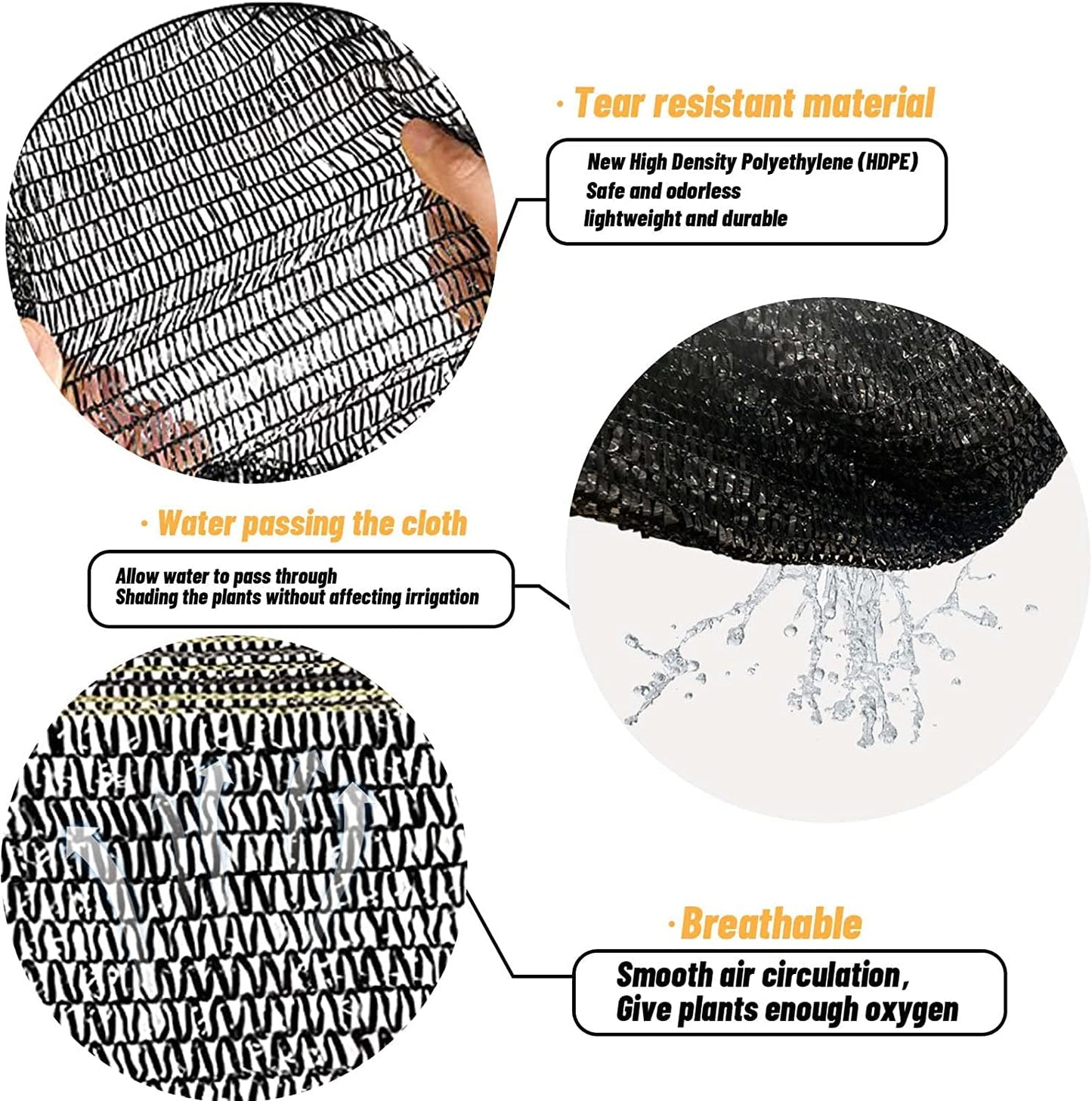 LATERN 55% Shade Cloth Cover, 2m x 10m Garden Mesh Shade Tarp HDPE Sunblock Shade Net UV Resistant Netting for Greenhouse Cover Patio Plant Flower Chicken Coop Carport