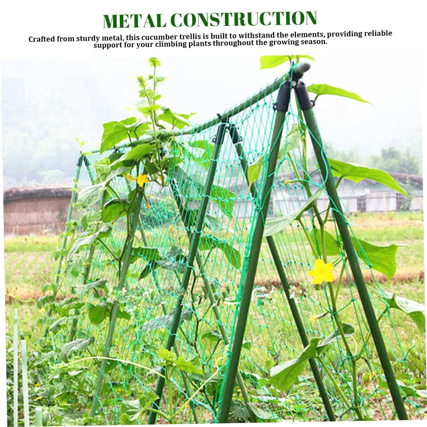 1 Set Cucumber Trellis for Raised Bed 48x48" Raised Bed Trellis Metal Garden Trellis Foldable A Frame Trellis Detachable Plant Support Trellis for Climbing Plants Tomato, Squash, Vegetable