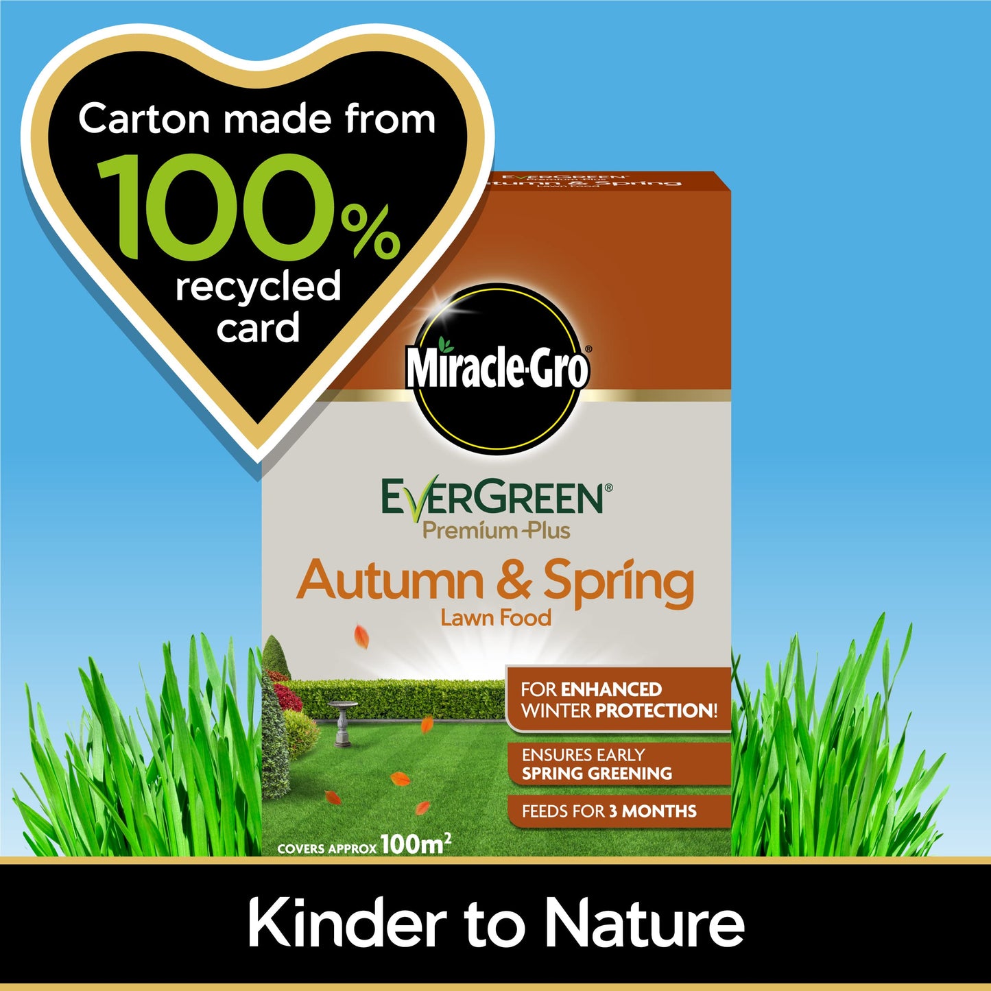 Miracle-Gro EverGreen Premium Plus Autumn & Spring Lawn Food 2 kg - 100 m2, Green