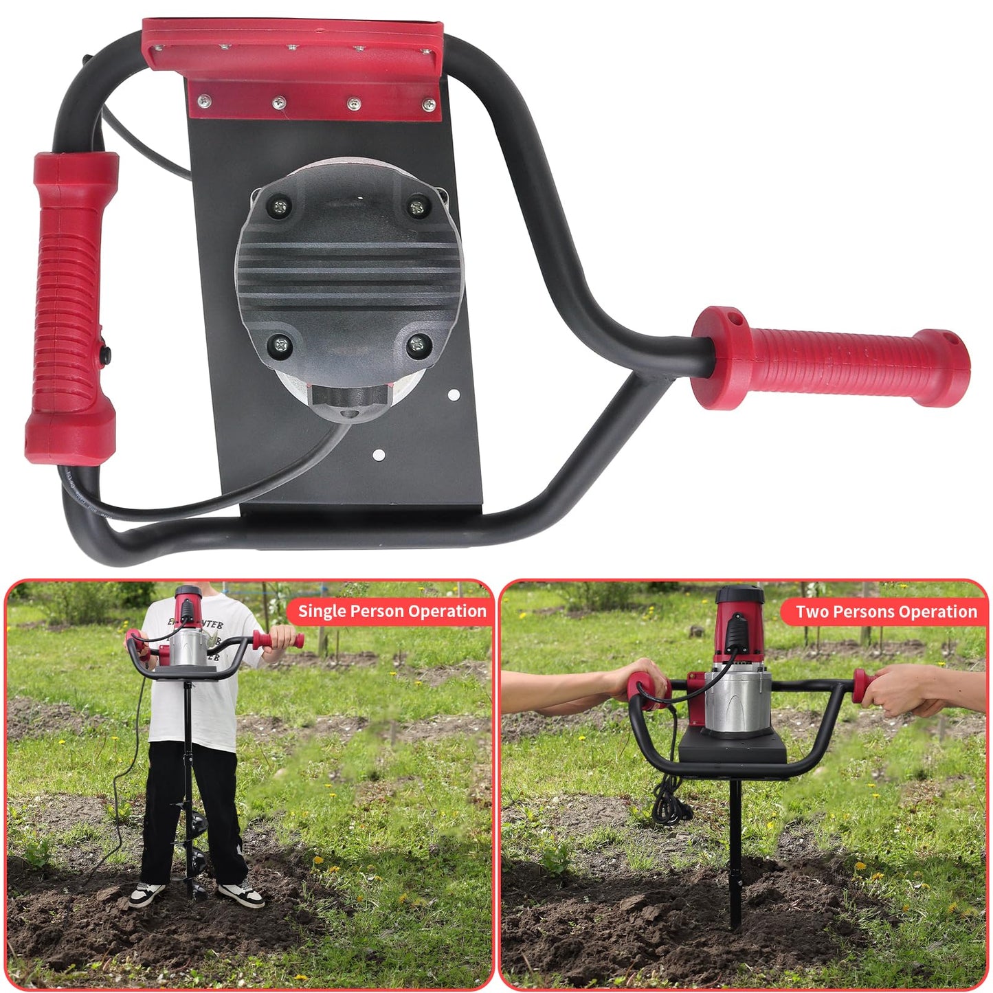 Voilamart Electric Post Hole Diggers, Fence Petrol Earth Auger Post Hole Diggers Earth Auger Drill